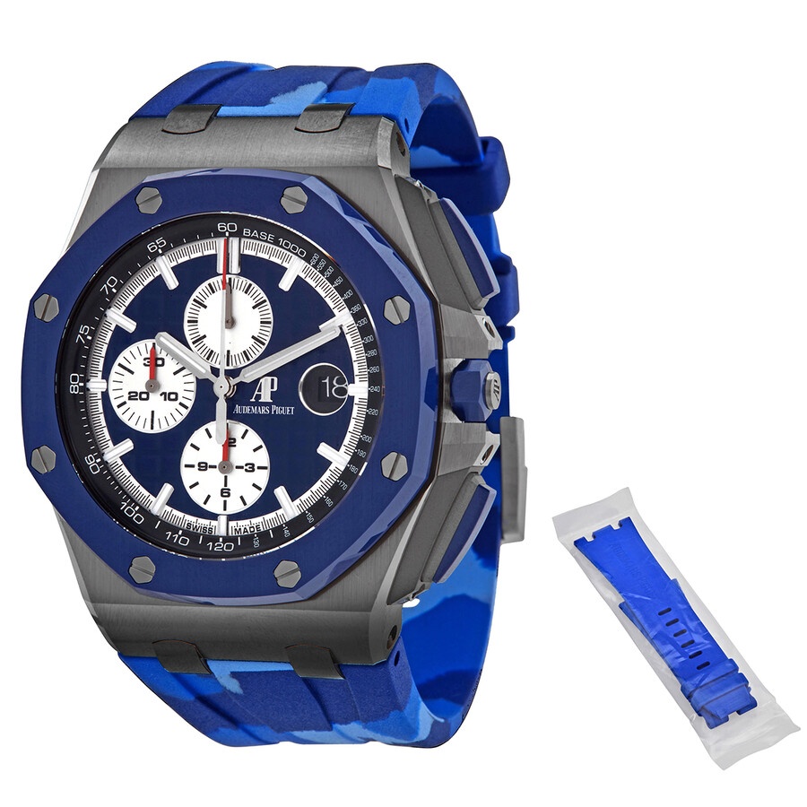 Audemars Piguet Royal Oak Offshore 44mm Camouflage Chronograph Blue Dial Men's Watch 26400SO.OO.A335 - 1