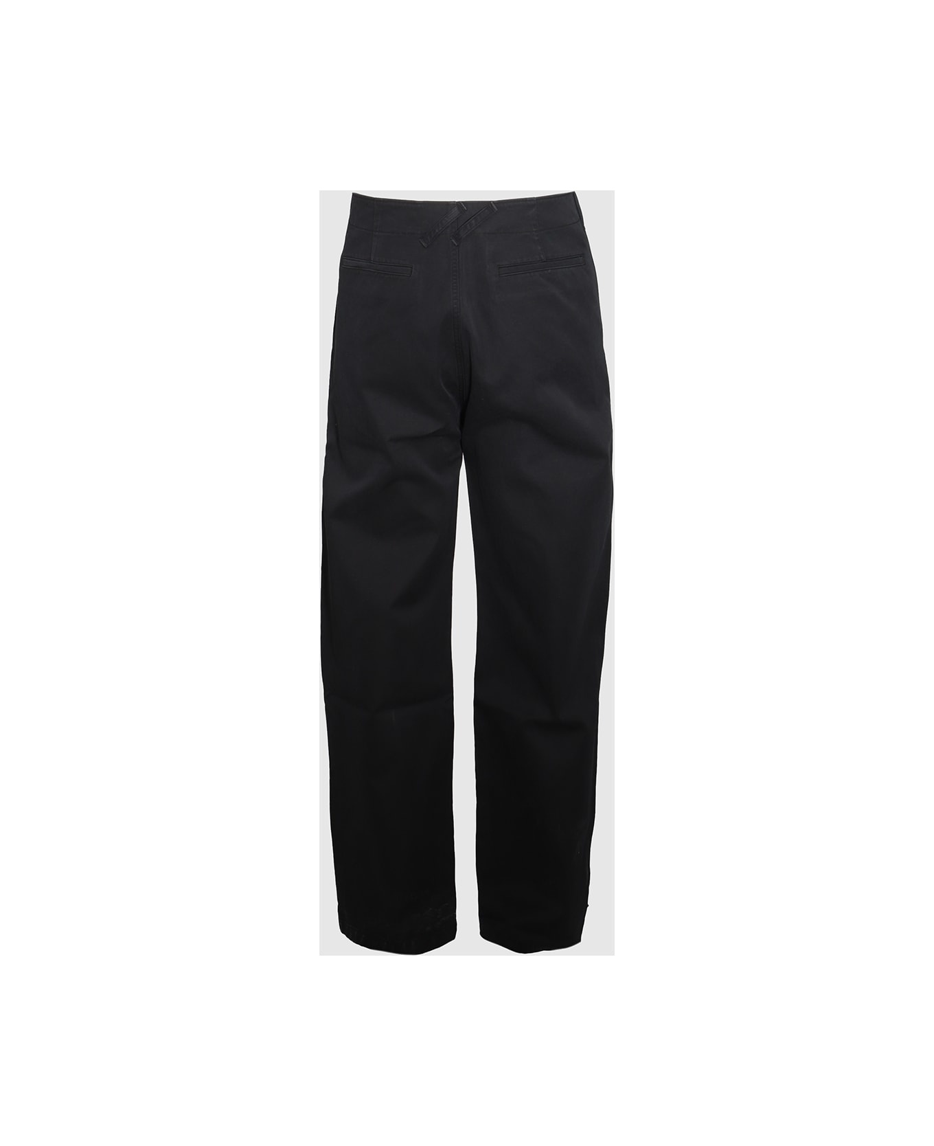 Black Cotton Pants - 2