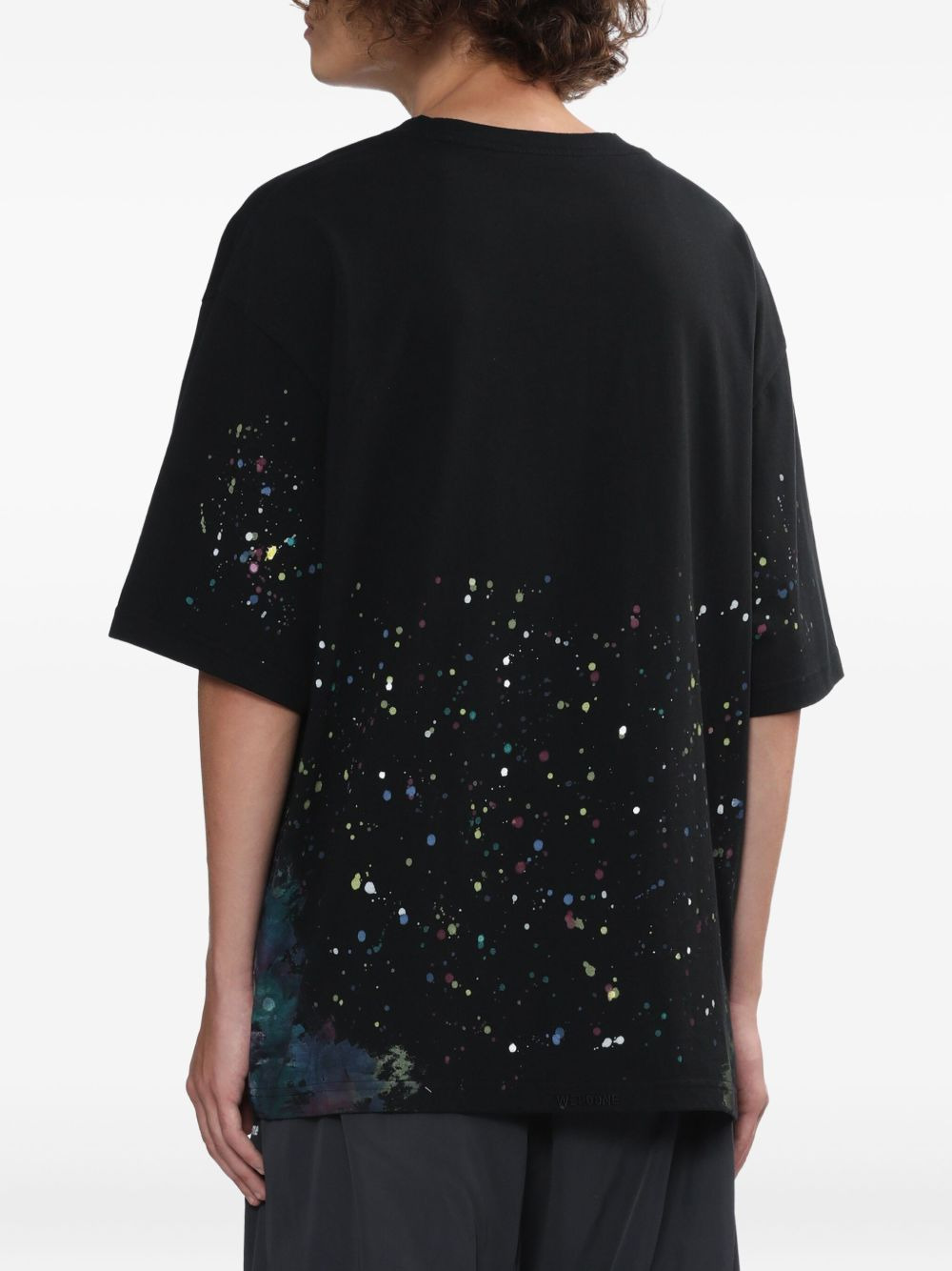 paint-splatter cotton T-shirt - 4