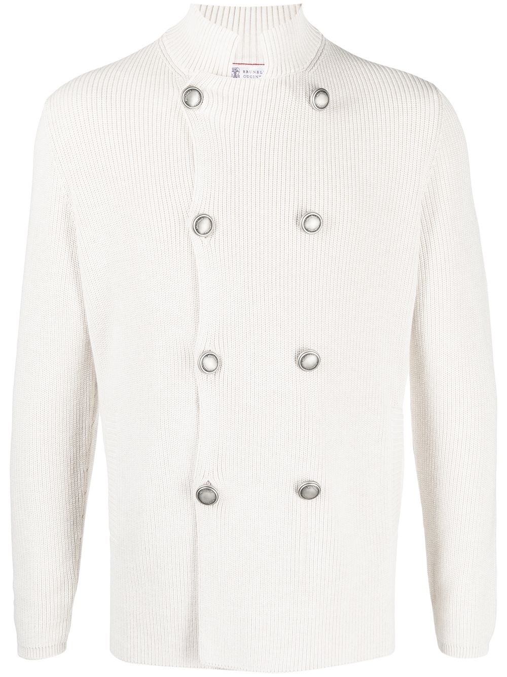 double-breasted cashmere cardigan - 1