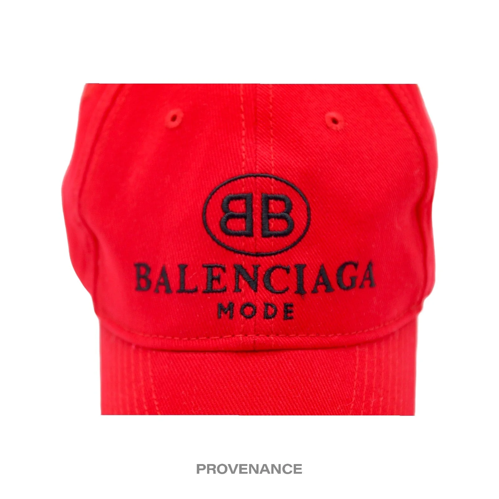 BALENCIAGA Balenciaga BB Logo Mode Embroidered Cap Hat - Red  display picture 1