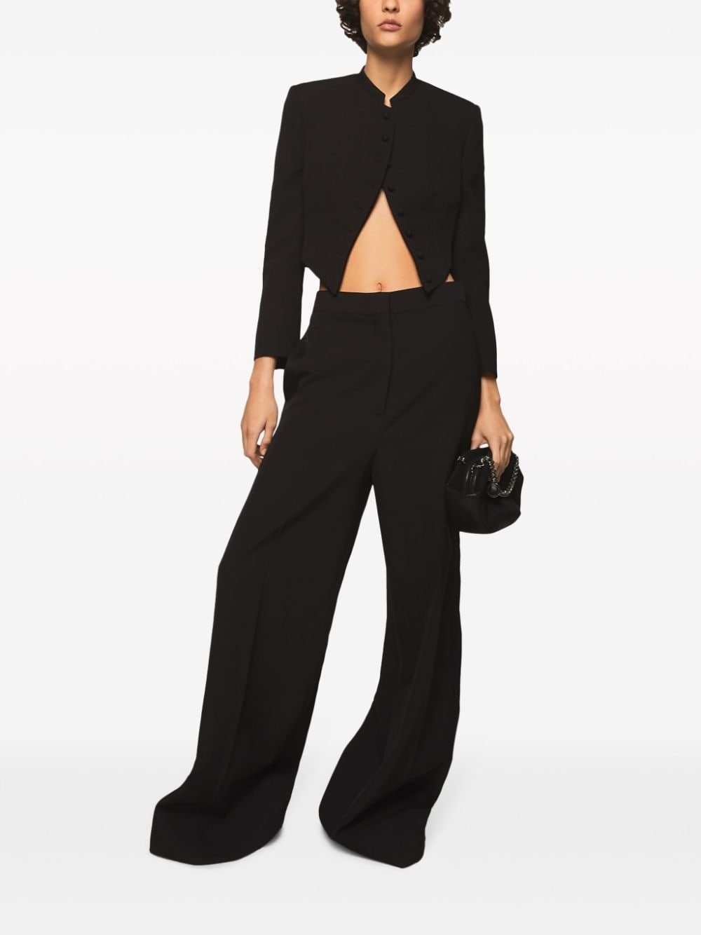 wide-leg wool trousers - 2