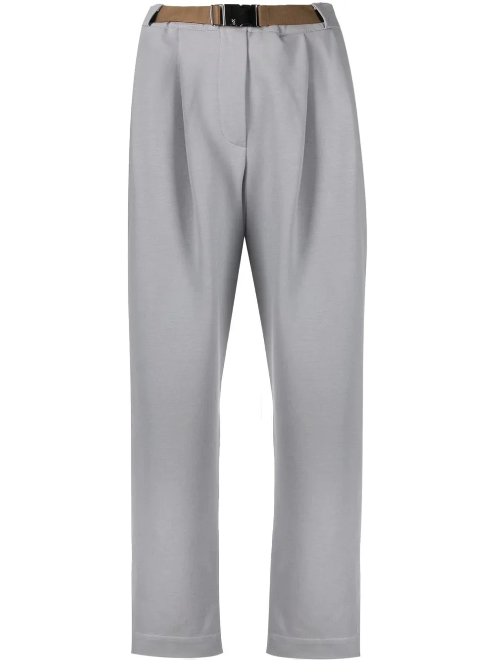 belted straight-leg trousers - 1