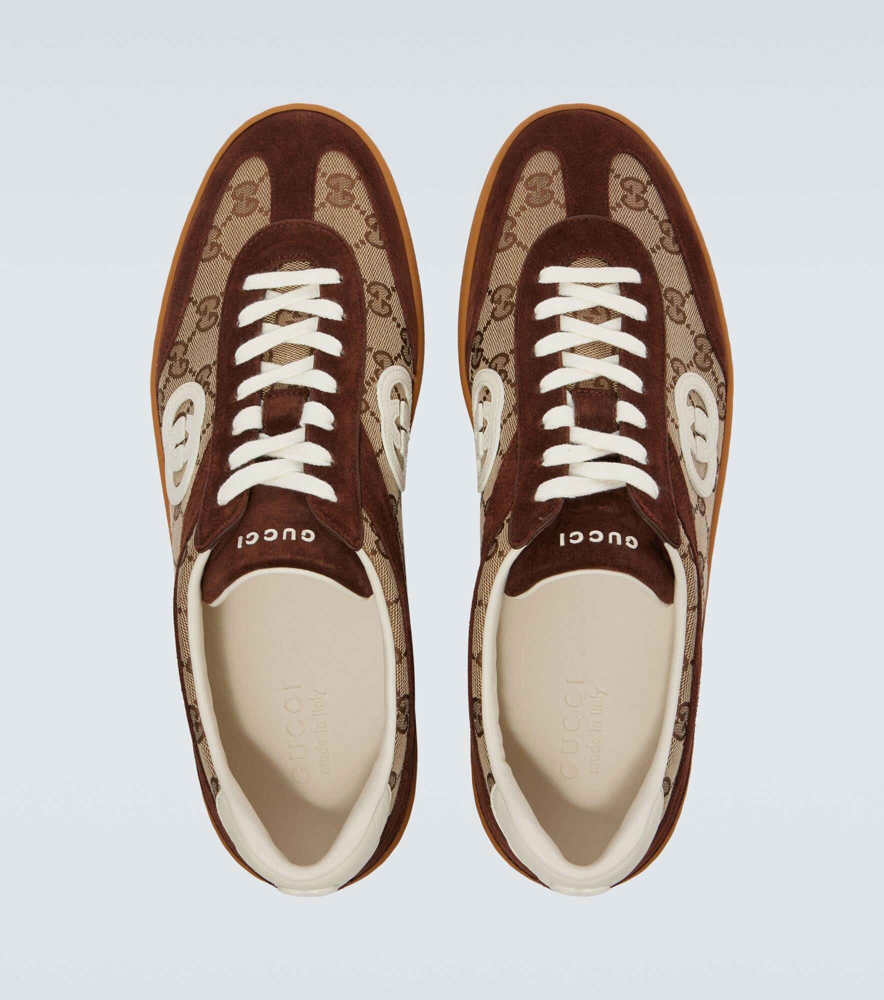GG suede-trimmed sneakers - 4
