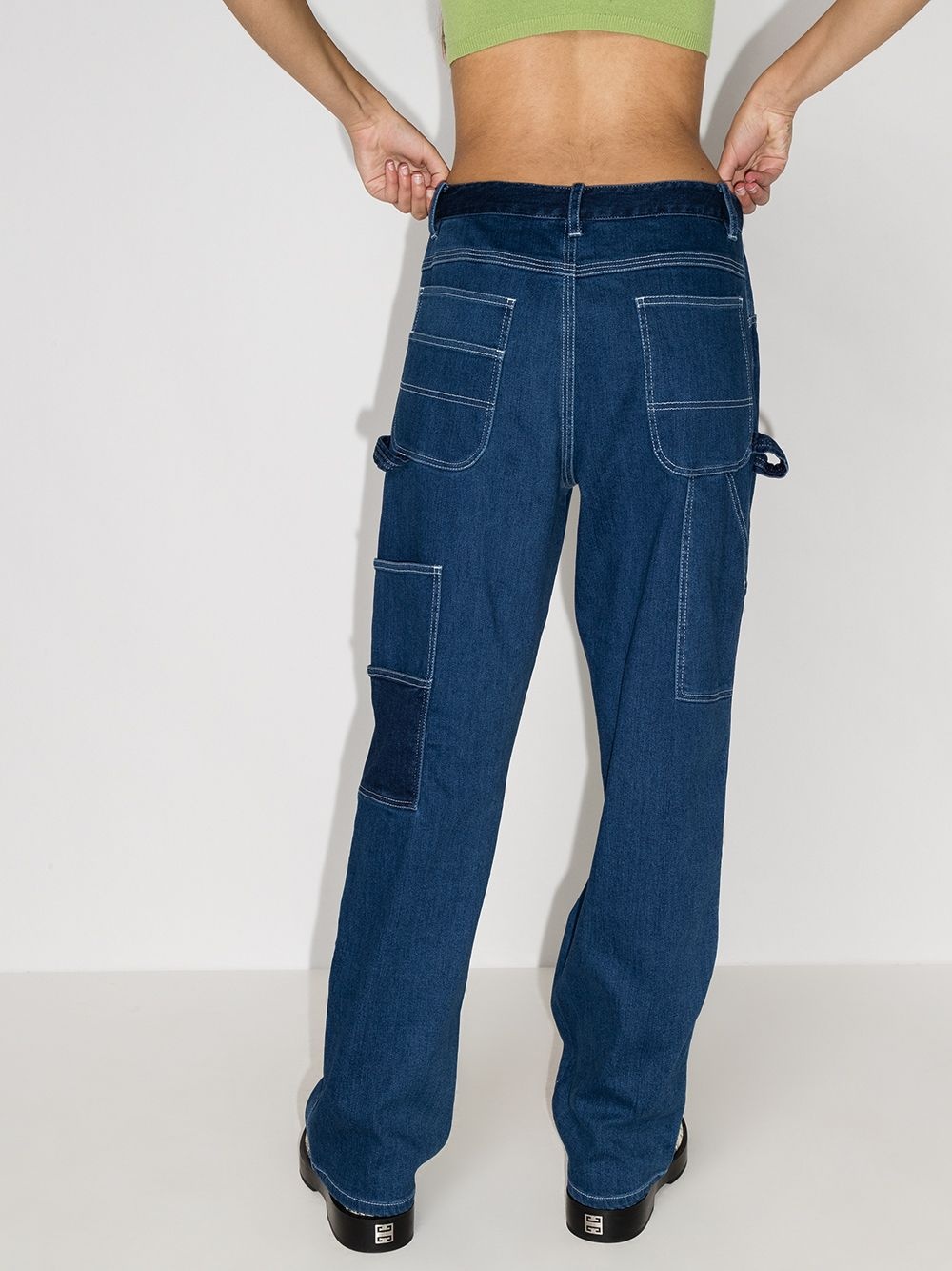 Painter panelled denim trousers - 3