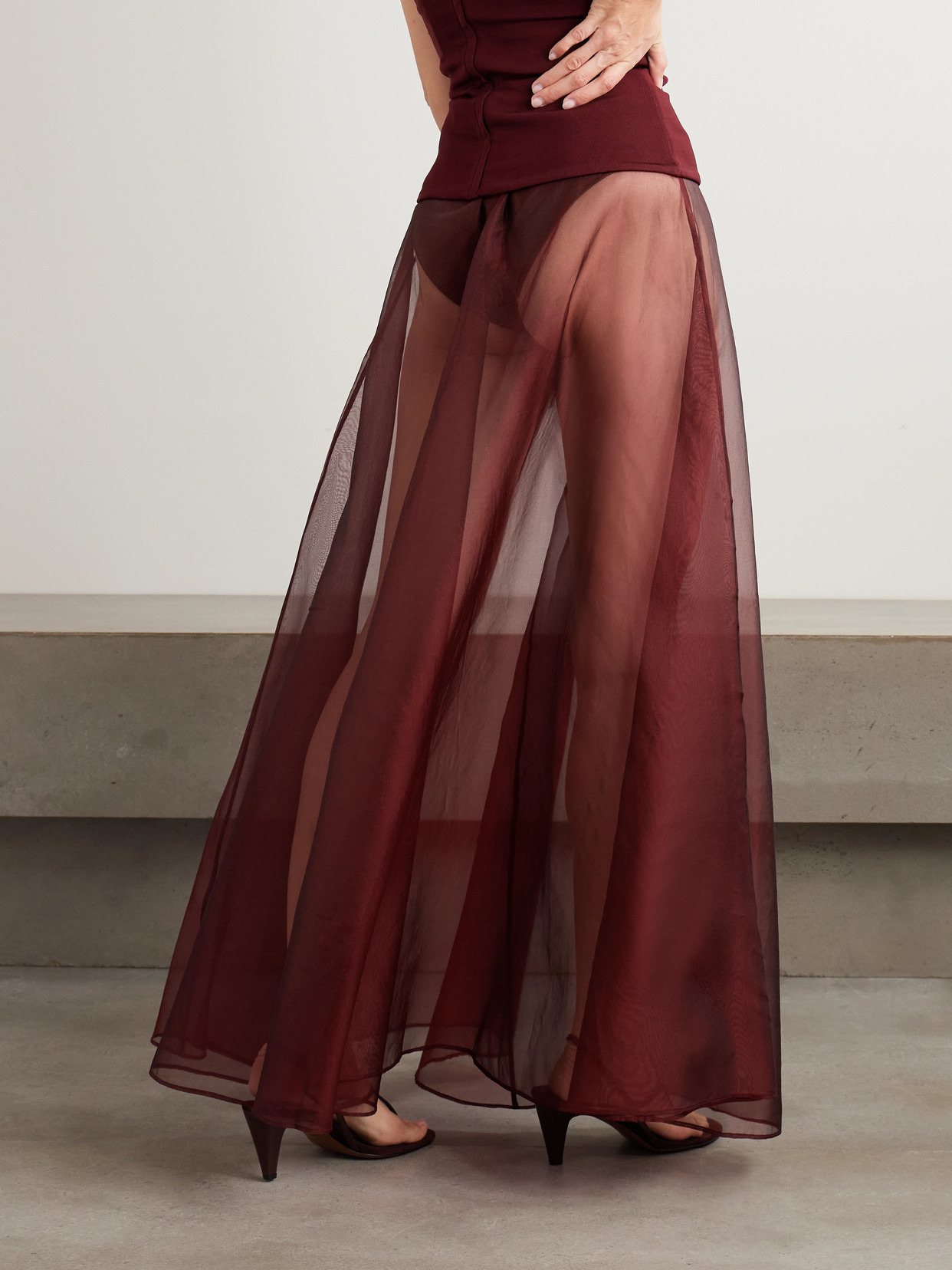 Aire Silk-organza Maxi Skirt - 3