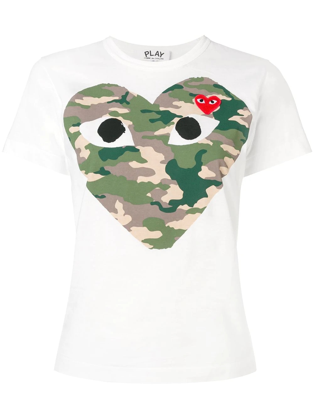 camouflage heart T-shirt - 1