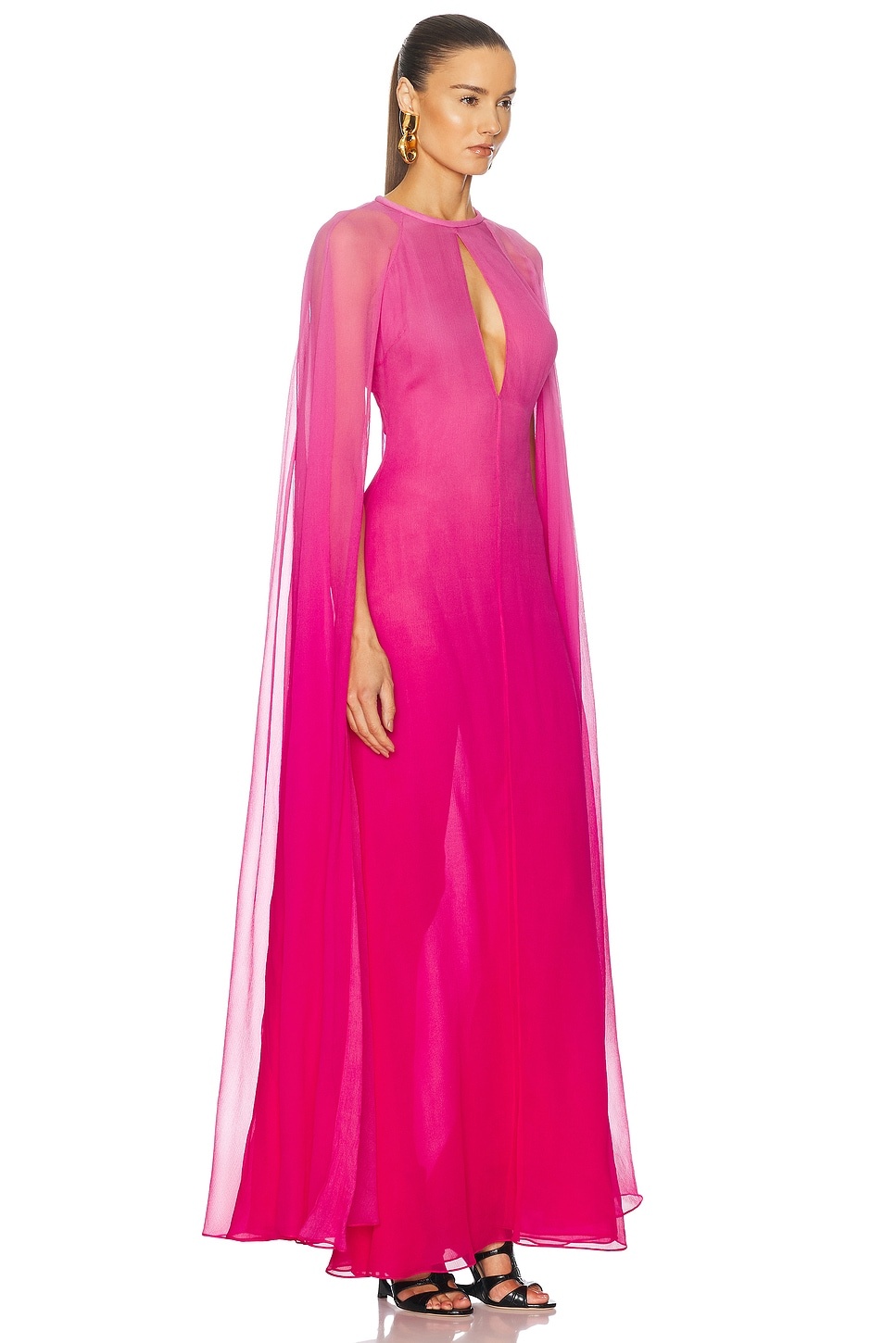 Keyhole Neckline Evening Dress - 2