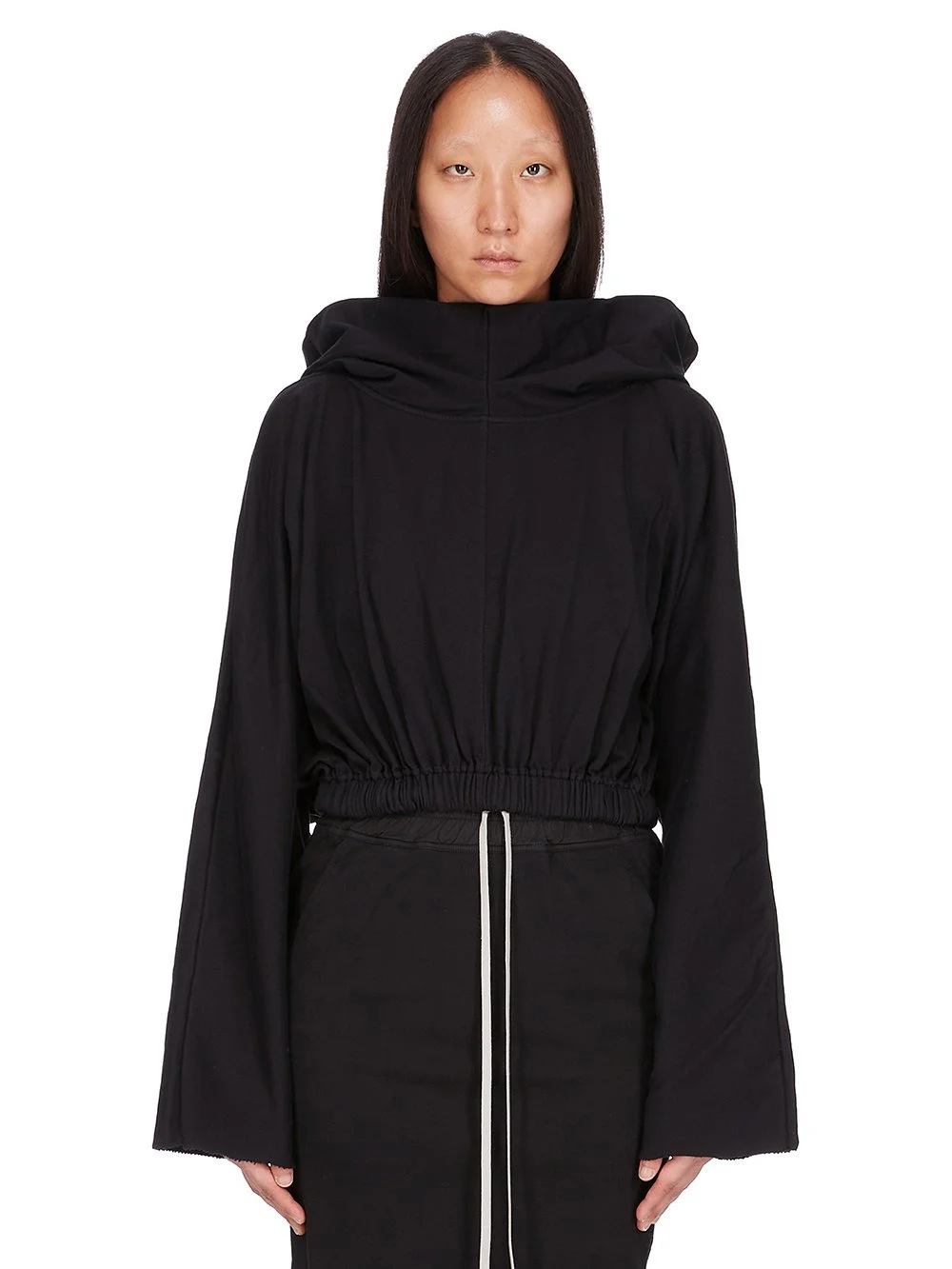 drawstring hooded top - 1