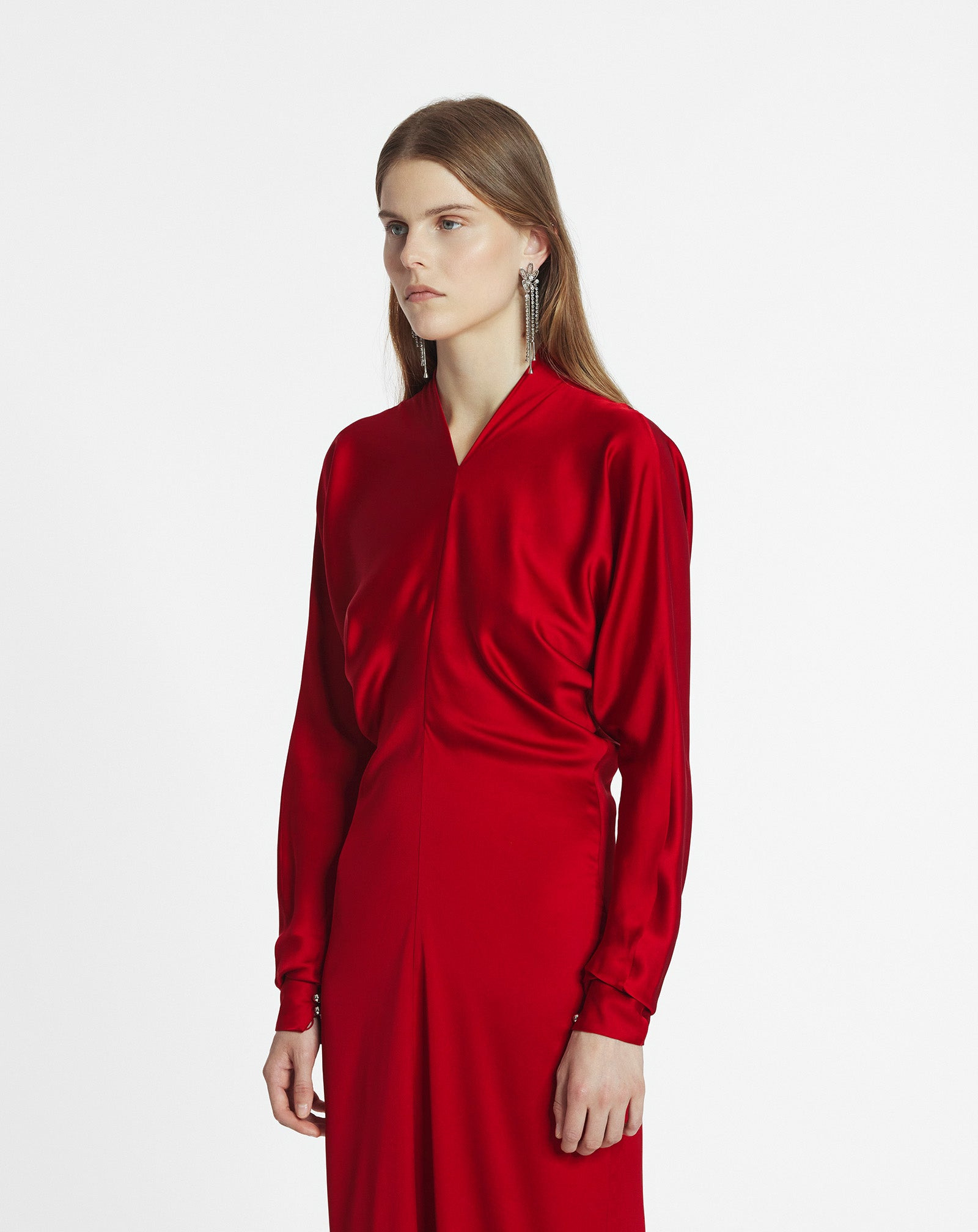 FITTED SILK DRESS - 3