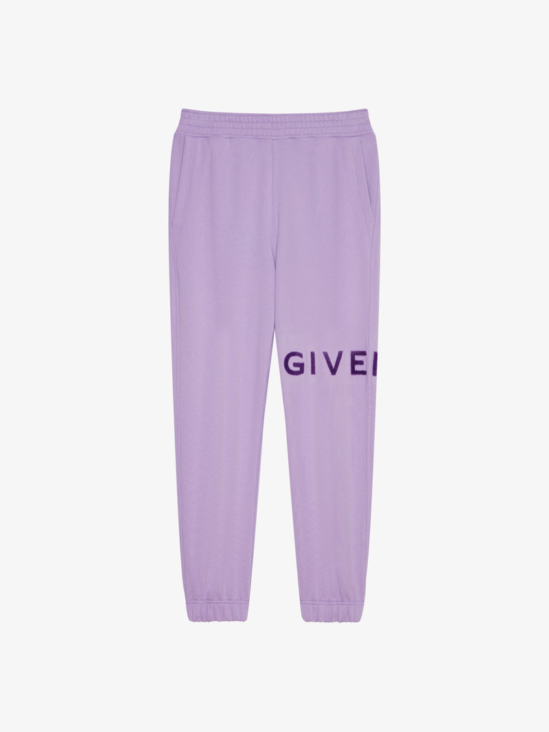 GIVENCHY SLIM FIT JOGGER PANTS IN TUFTED FELPA 1