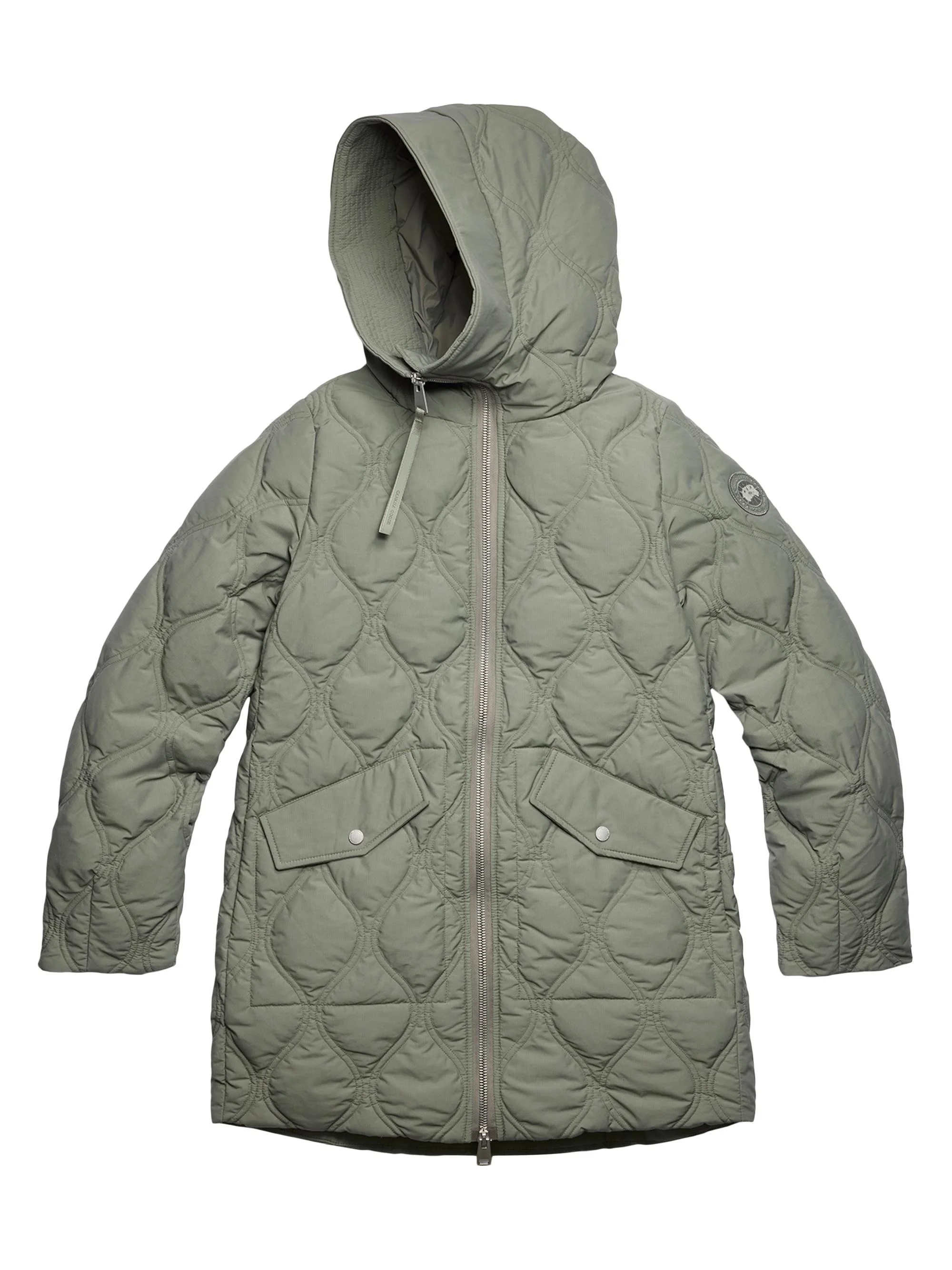Women's Alessia Quilted Oversized Coat - Sagebrush Armoise - 1