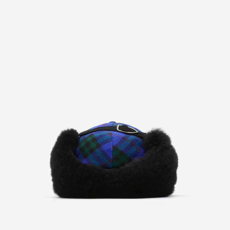 Check Wool Trapper Cap 3