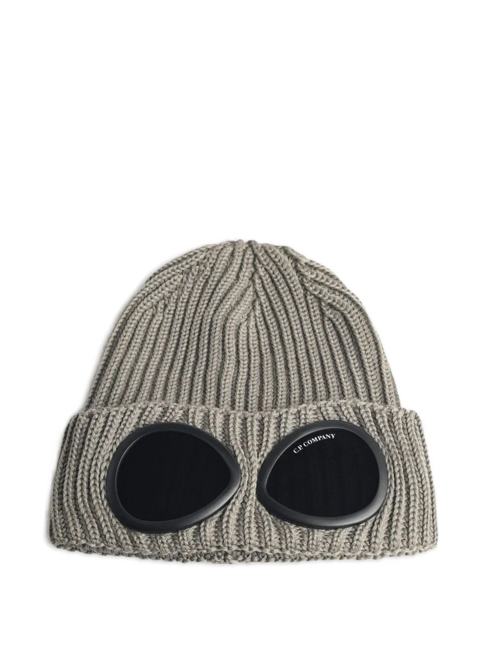 Goggle ribbed-knit beanie hat - 1