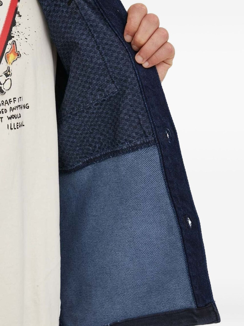 textured-panel denim shirt jacket 3