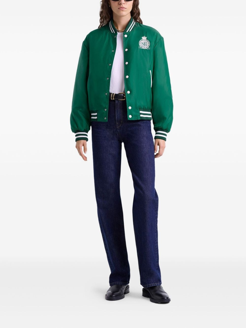 embroidered satin bomber jacket - 2