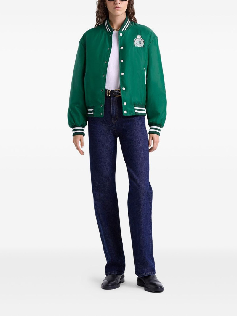 Sporty & Rich embroidered satin bomber jacket outlook