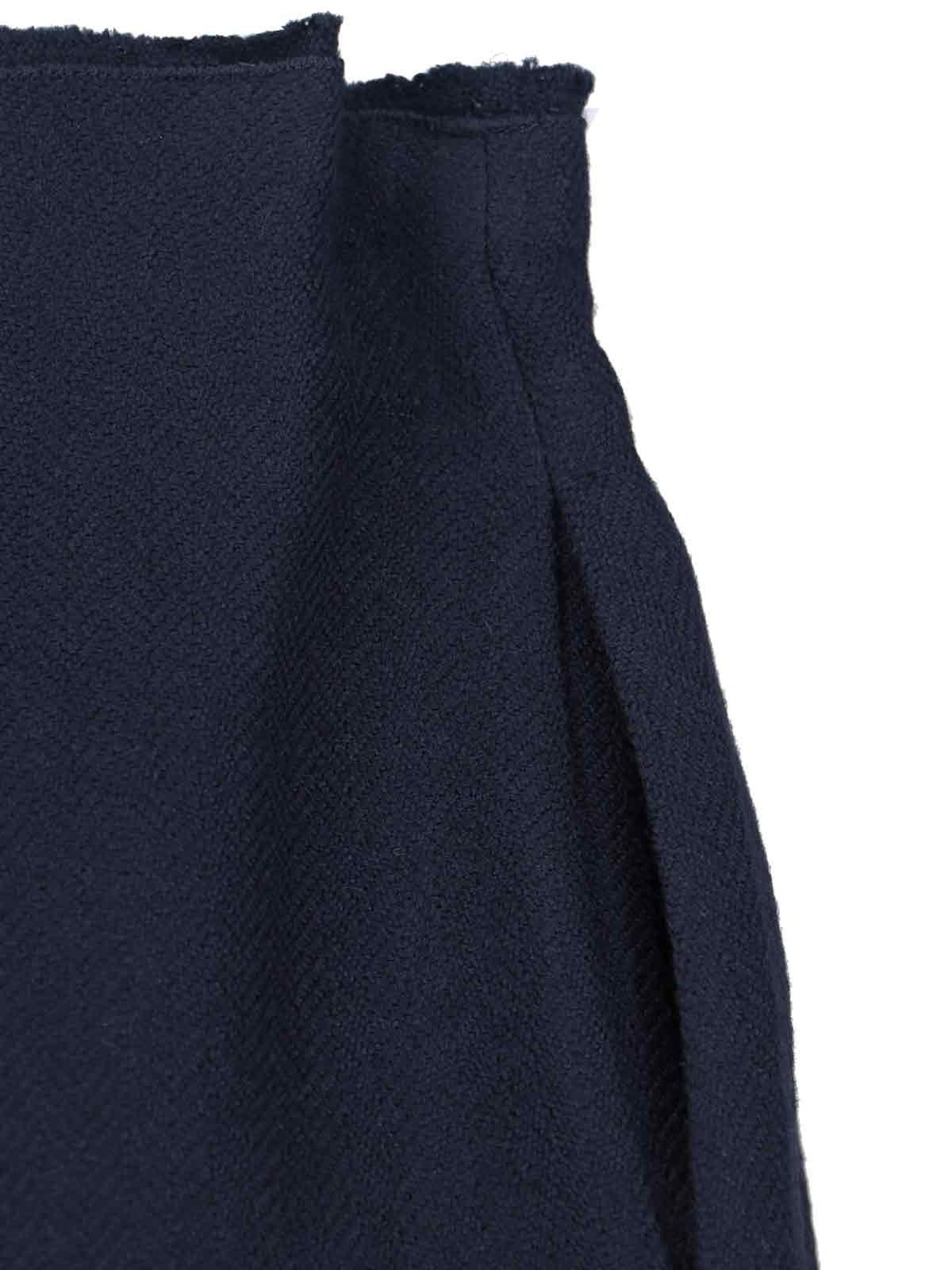 CHEVRON WOOL MIDI SKIRT - 5