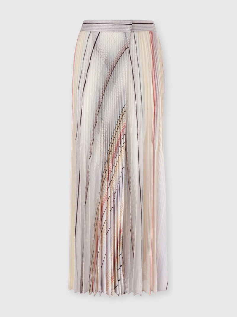 Striped pleated wrap skirt 1