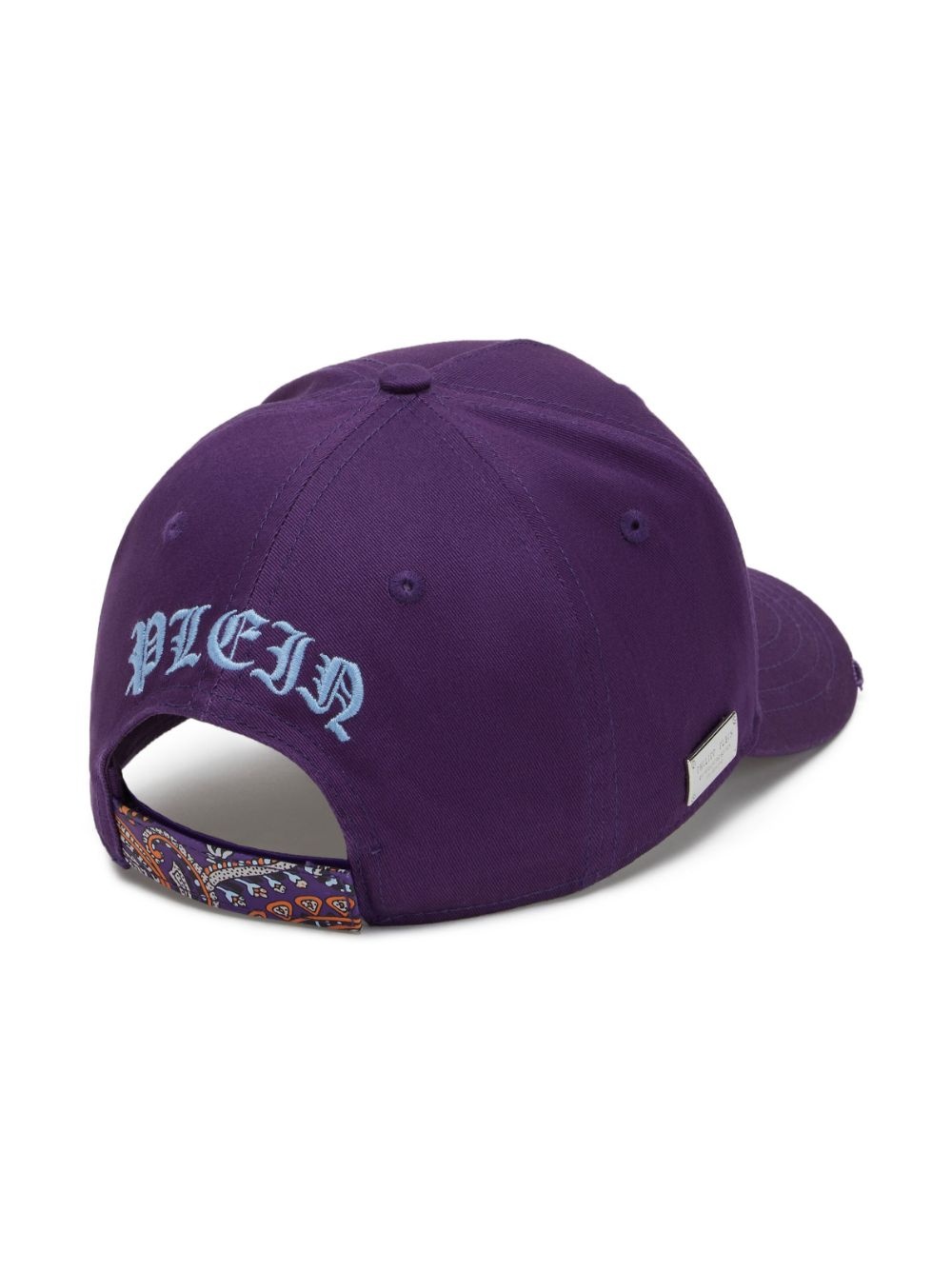 embroidered-motif cotton baseball cap - 2