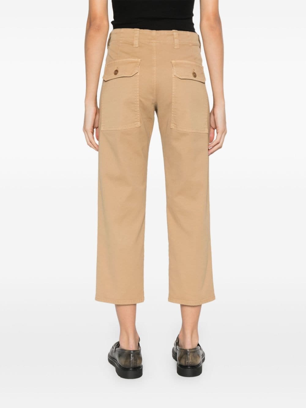 gabardine cropped trousers - 4