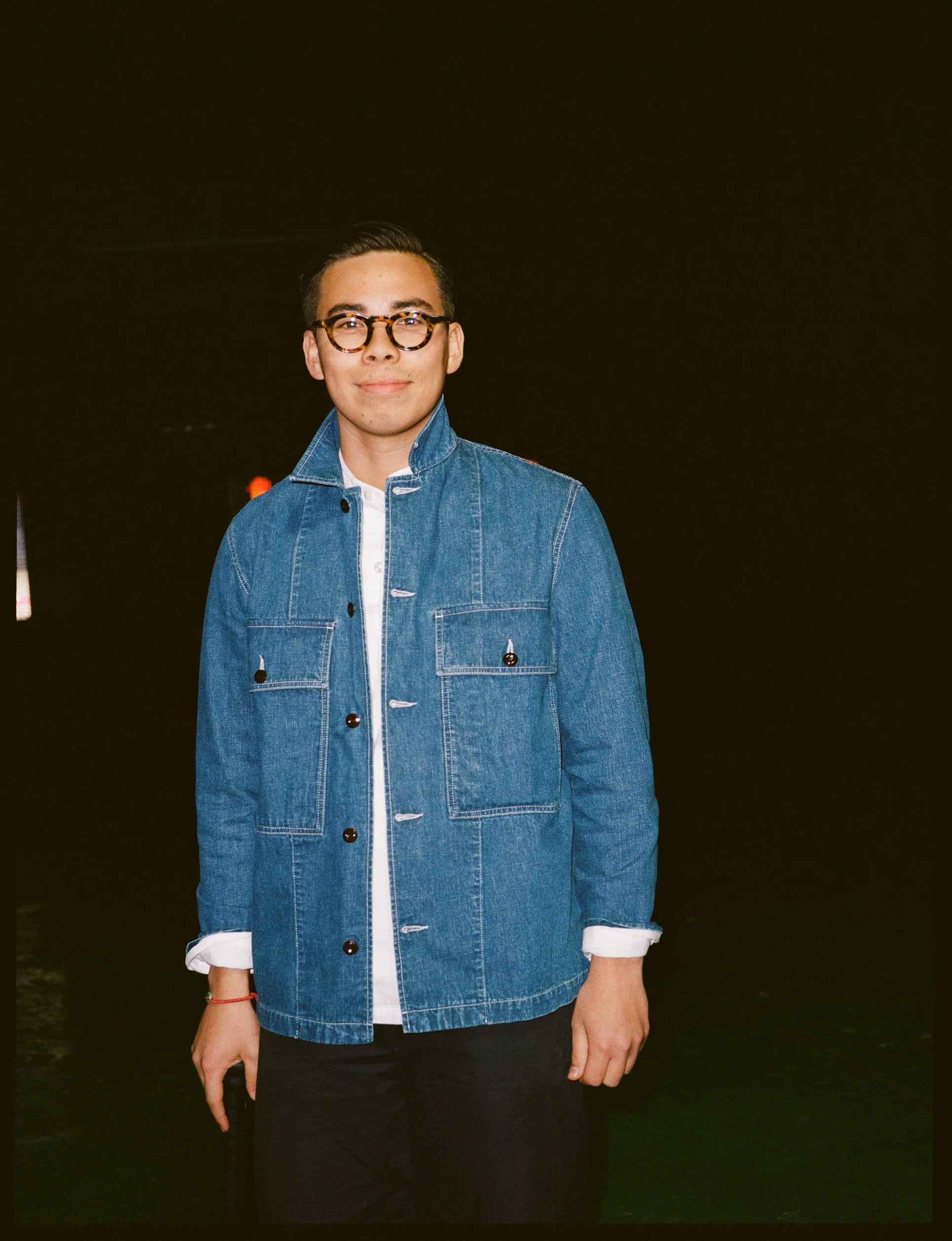 Stone Wash Selvedge Denim Field Shirt - 1