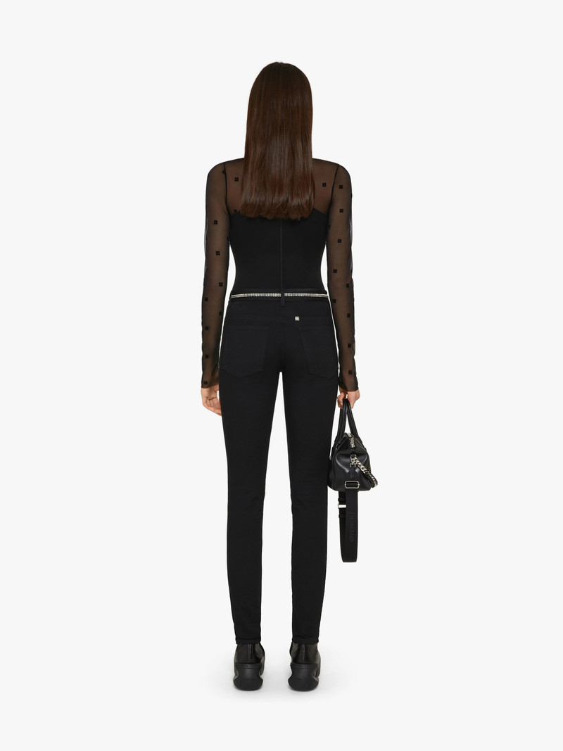 SLIM FIT JEANS IN DENIM WITH SKIRT EFFECT YOKE 4