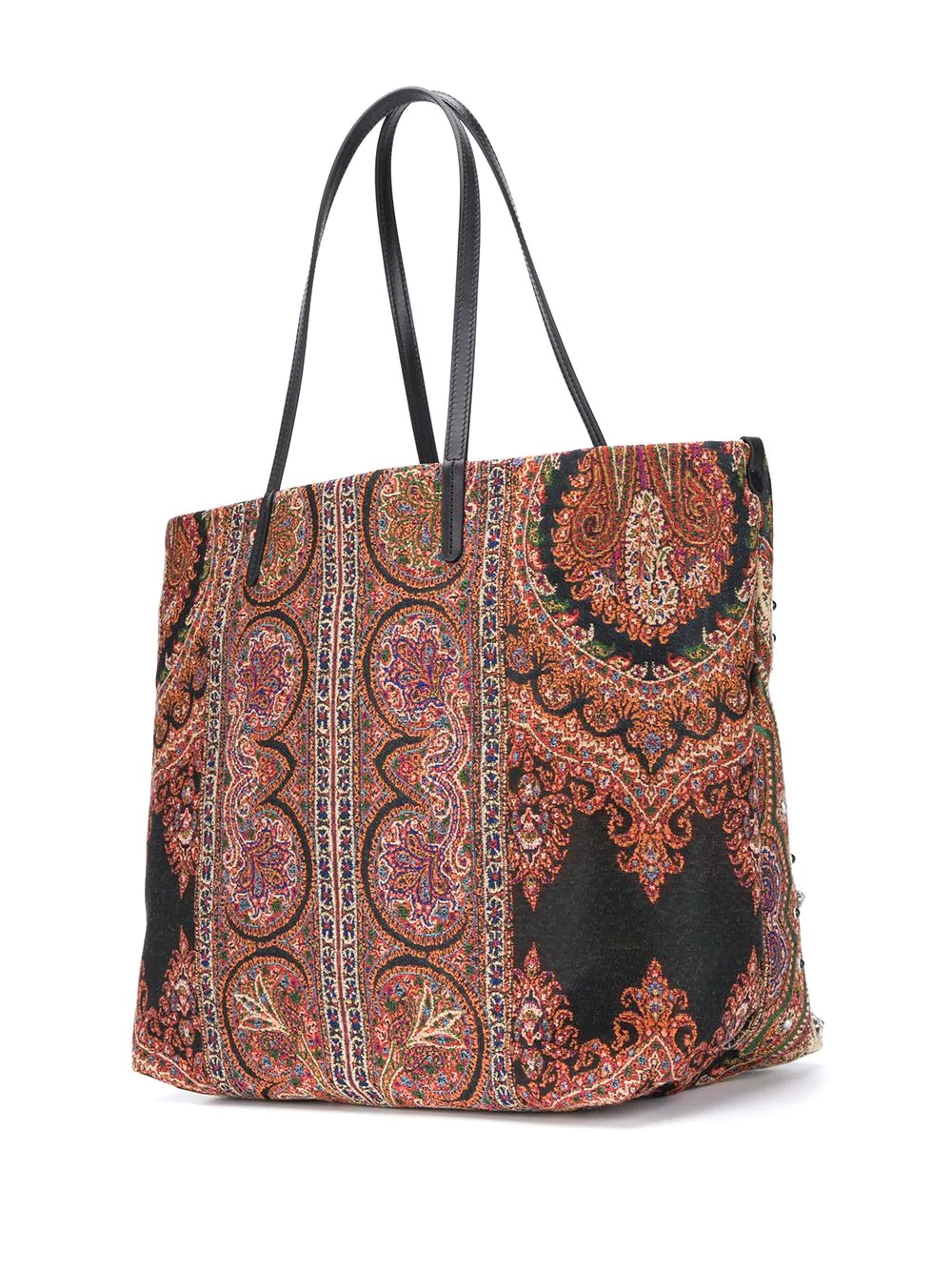 paisley-print embellished tote  - 3