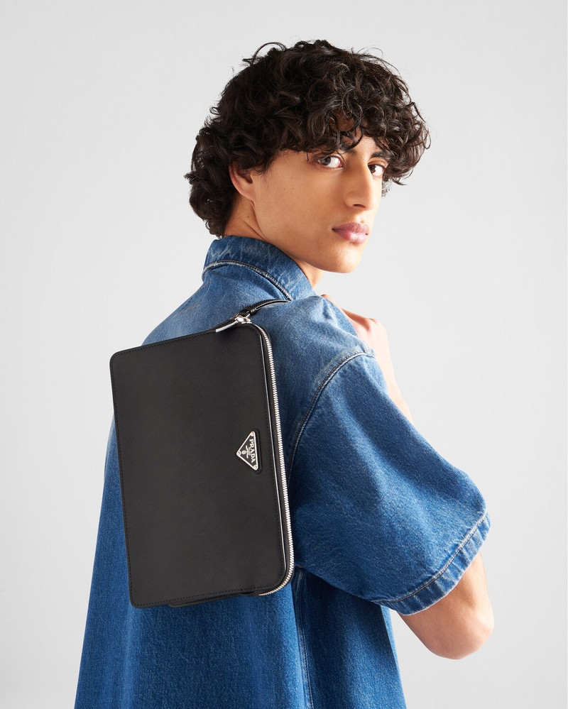 Saffiano leather pouch 7