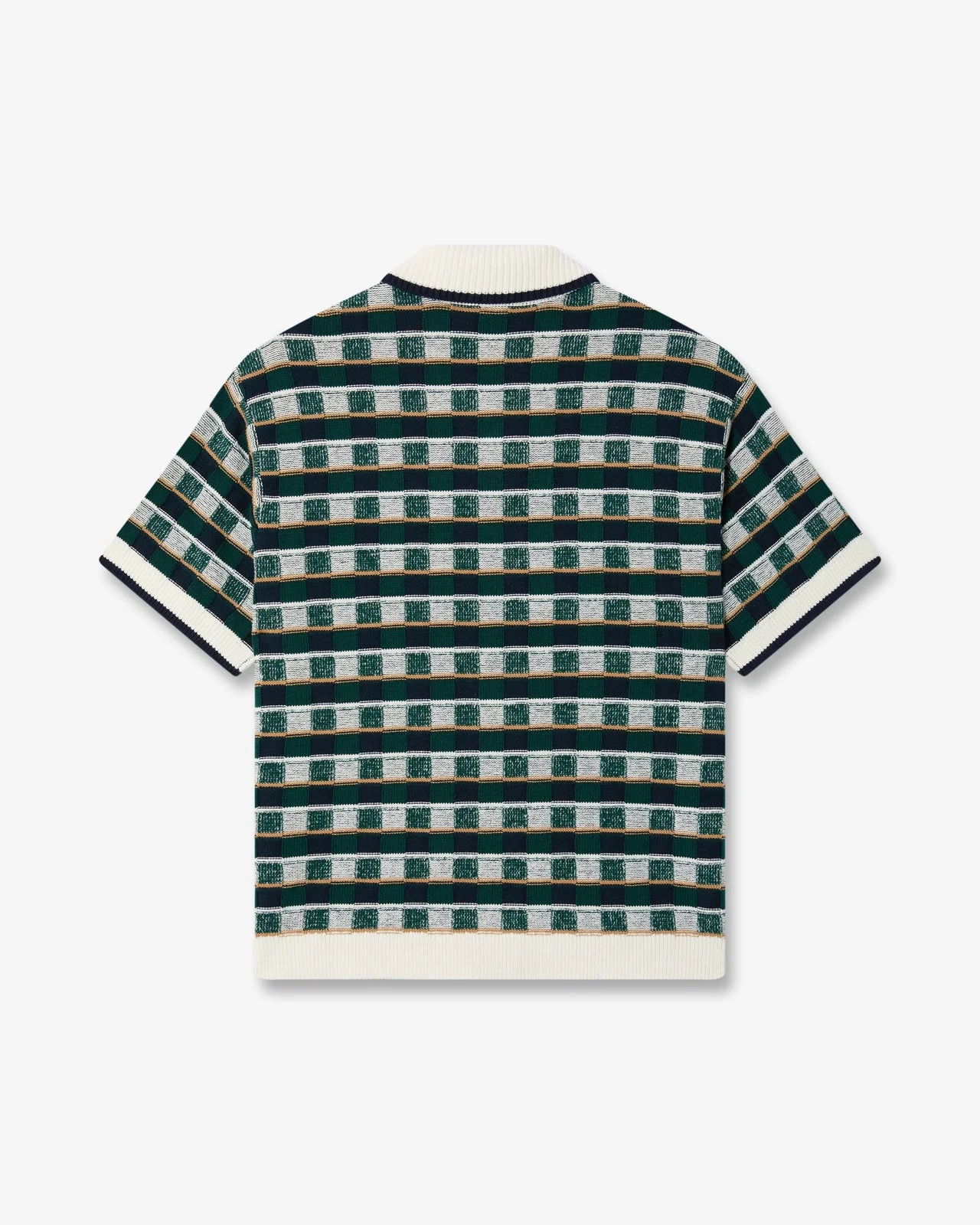 CASABLANCA Green Crochet Mosaic Short Sleeve Shirt | Casablanca
