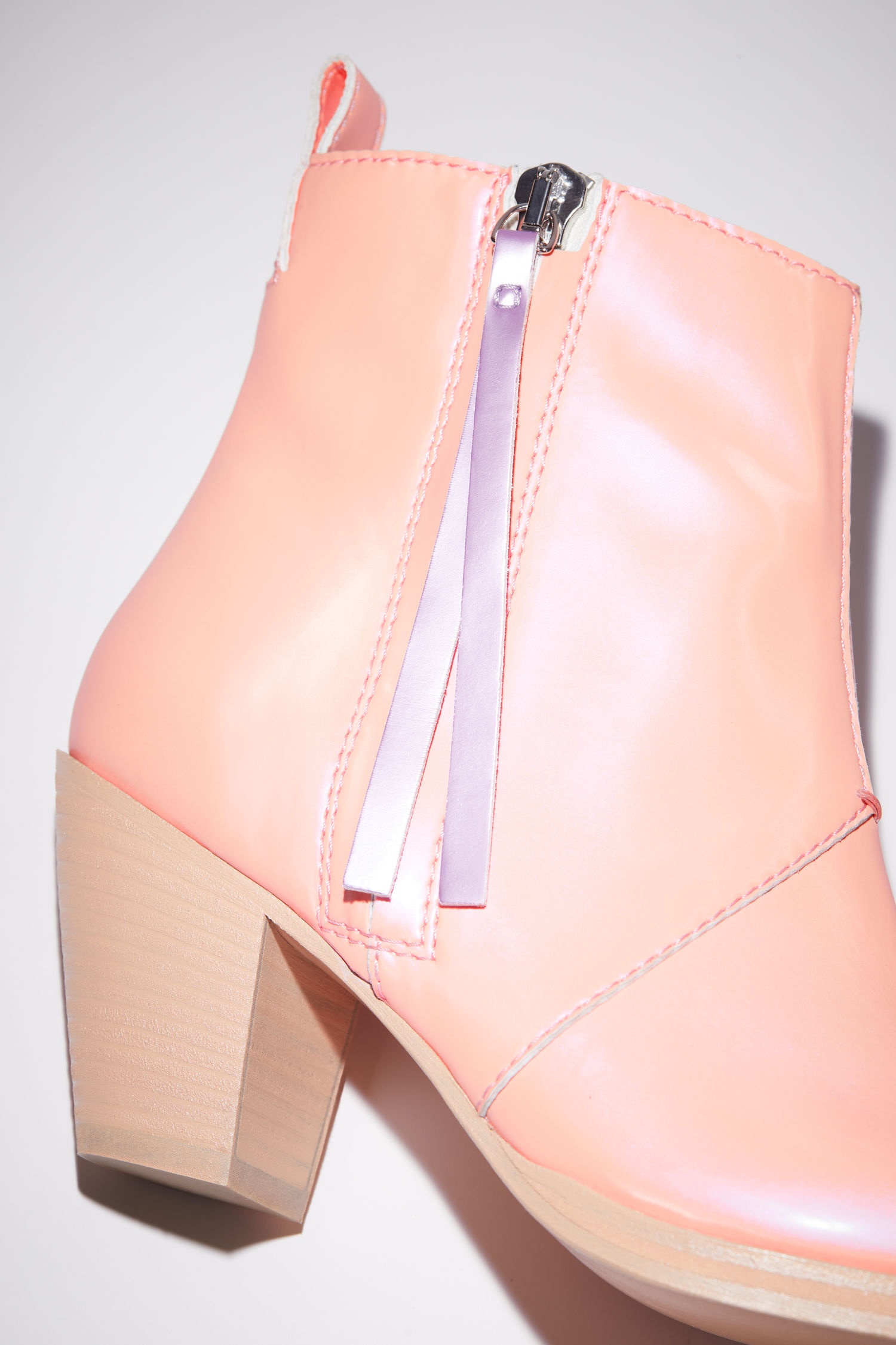 Faux leather boots - Salmon pink - 5