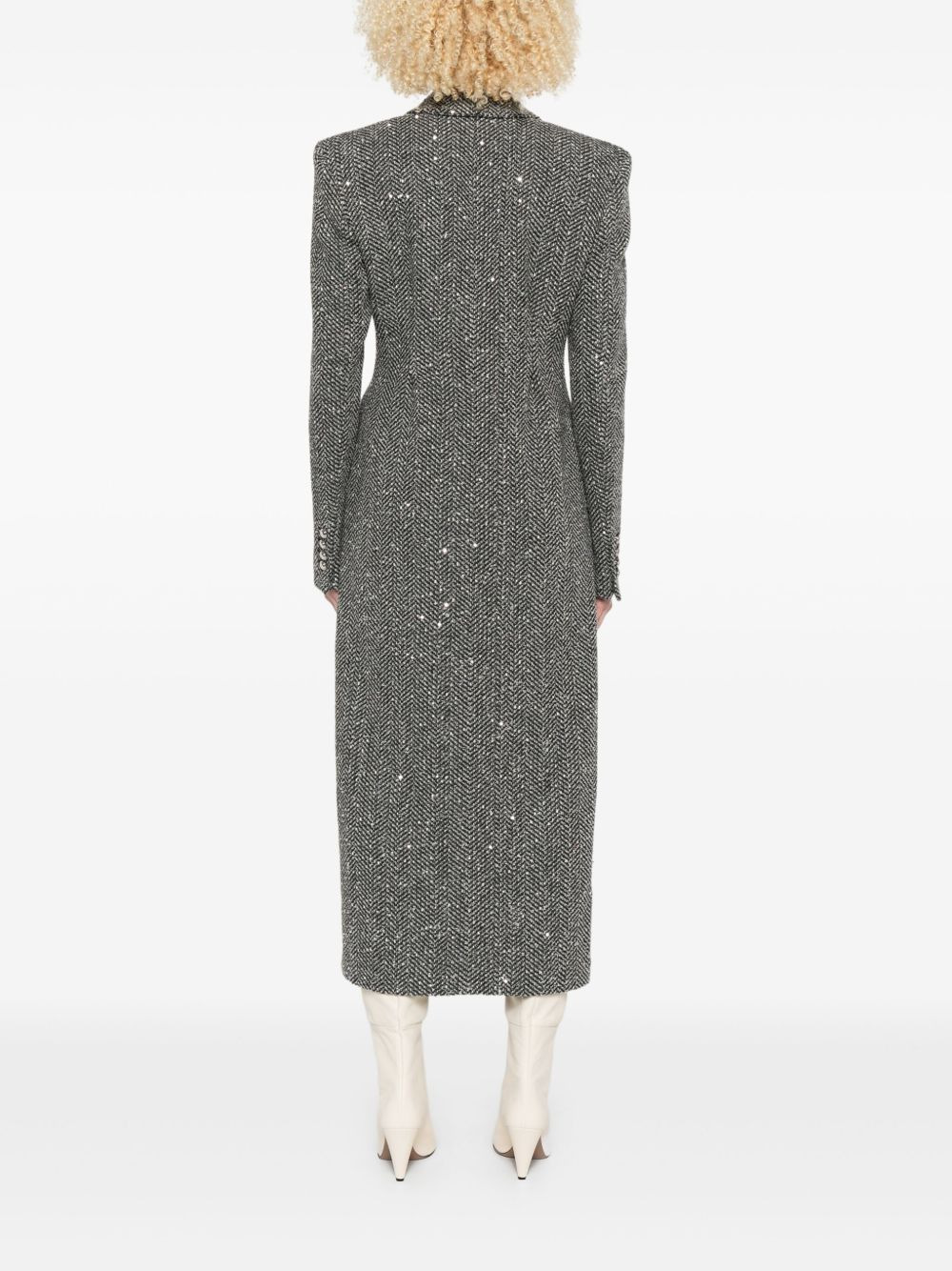 sequin tweed coat - 4