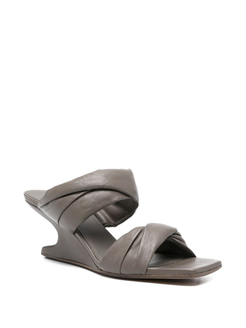 Rick Owens twisted lambskin sandals outlook