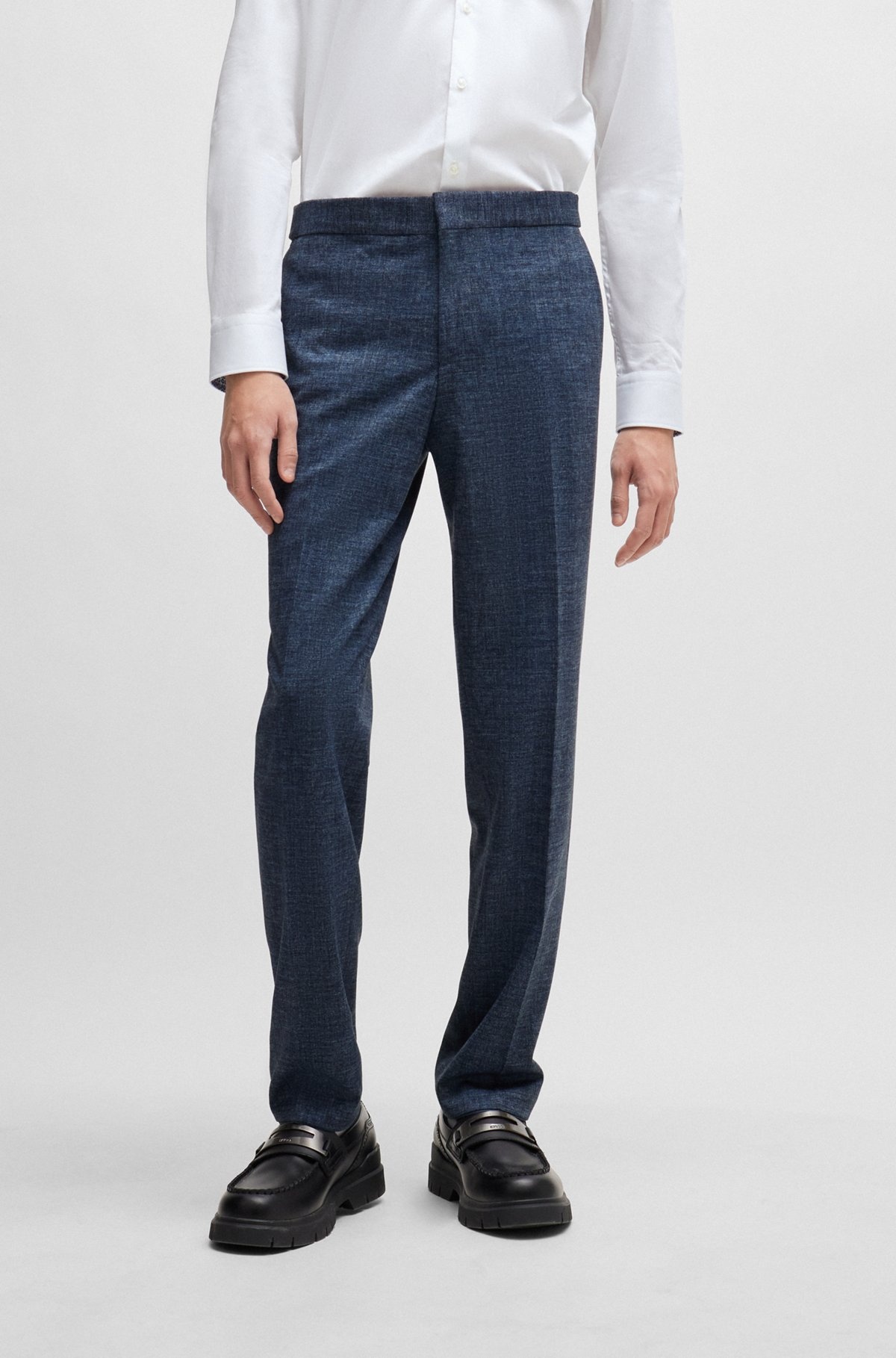 SLIM-FIT THREE-PIECE SUIT IN PERFORMANCE-STRETCH JERSEY - 7