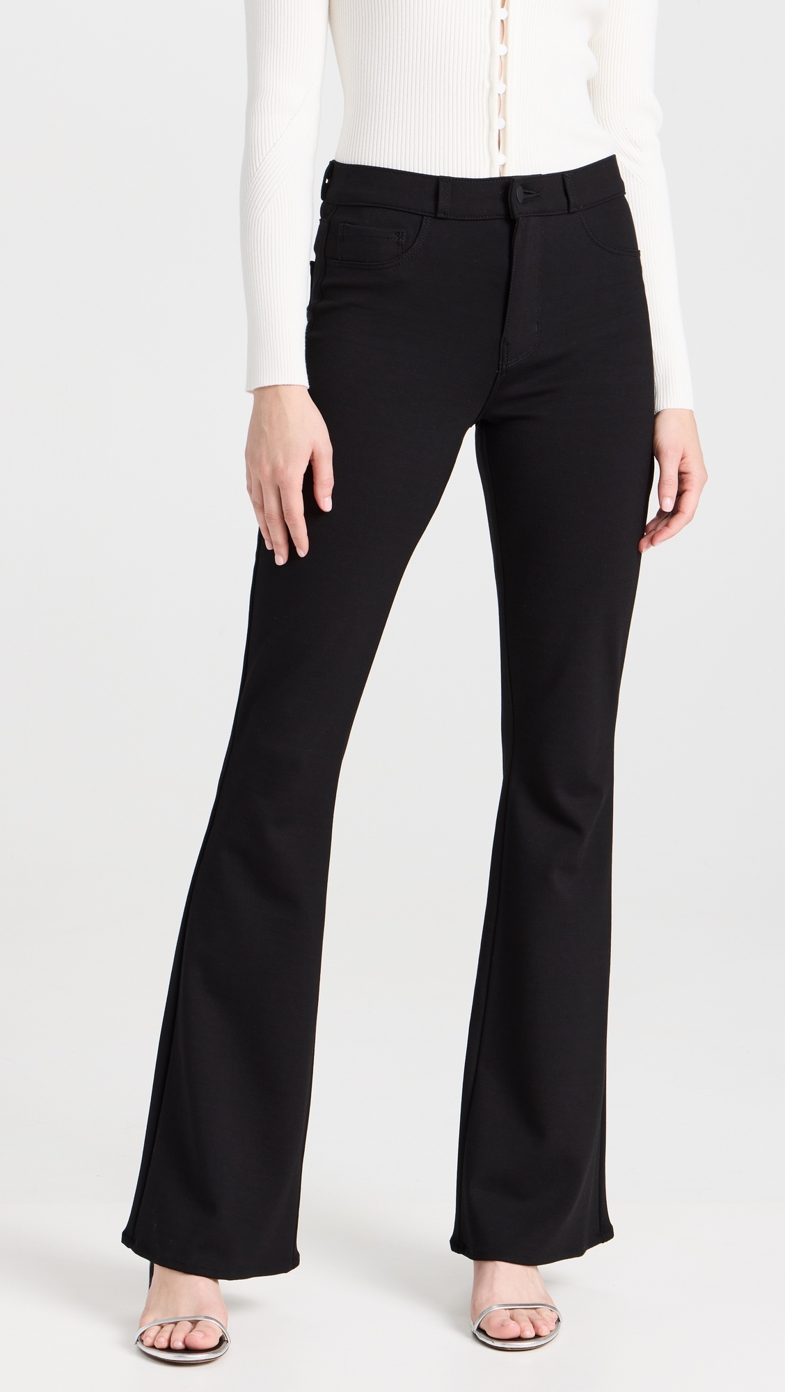 The Marty High Rise Flare Ponte Pants - 6