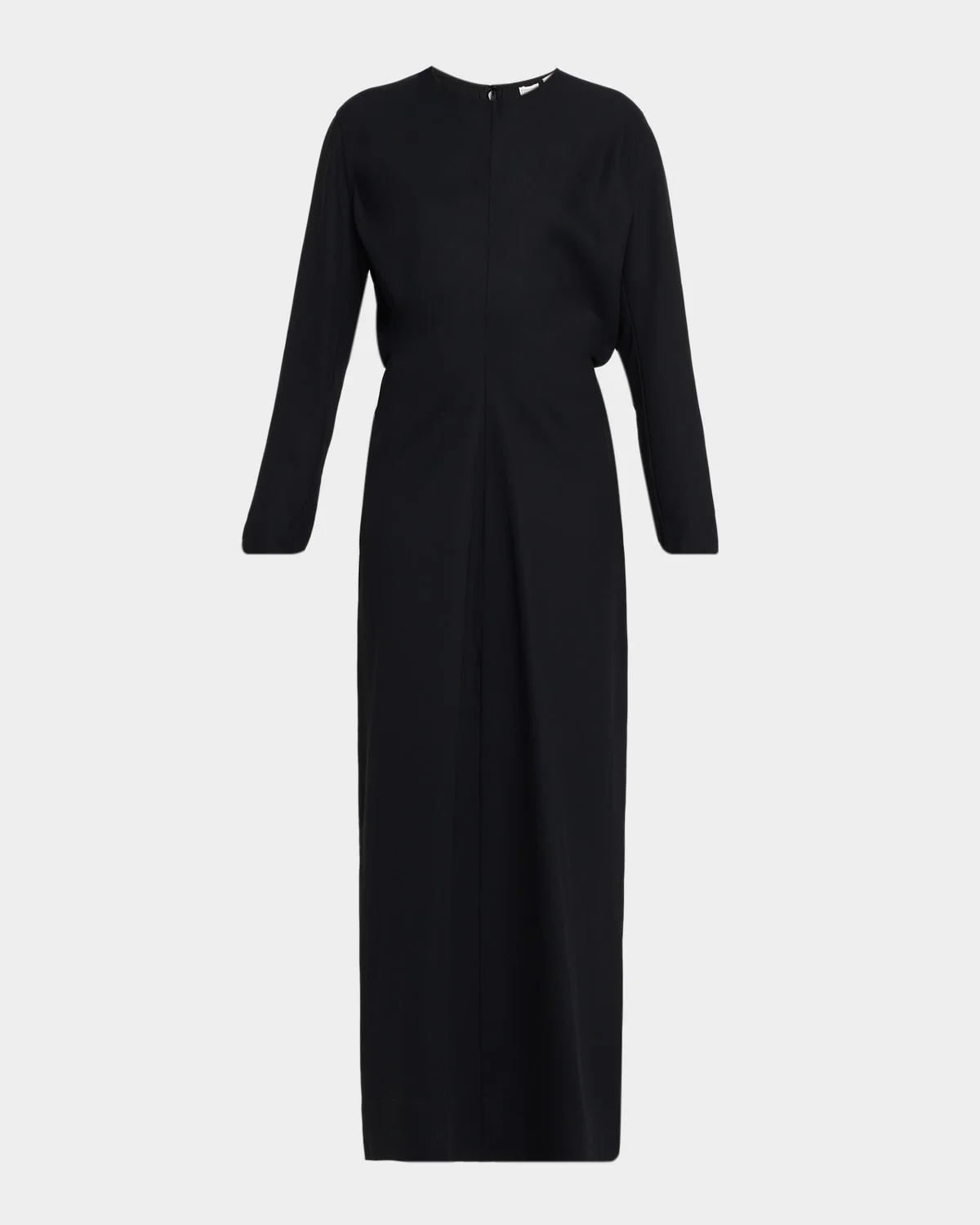 Slouch Waist Long-Sleeve Ankle Dress - 1