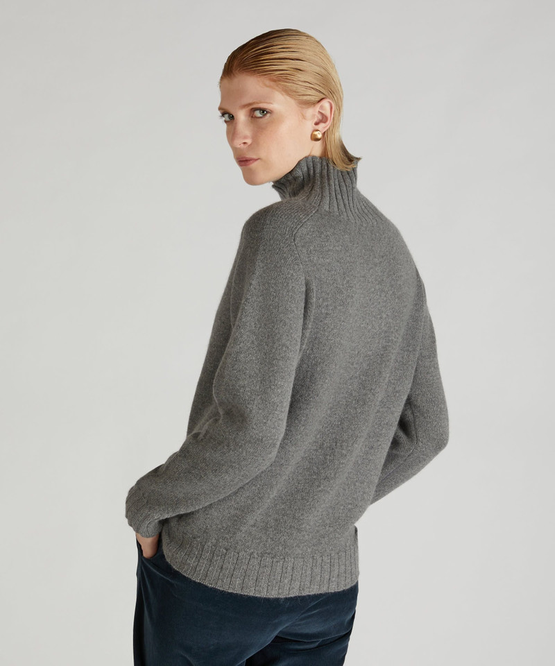 Wool and Angora mock neck sweater 3
