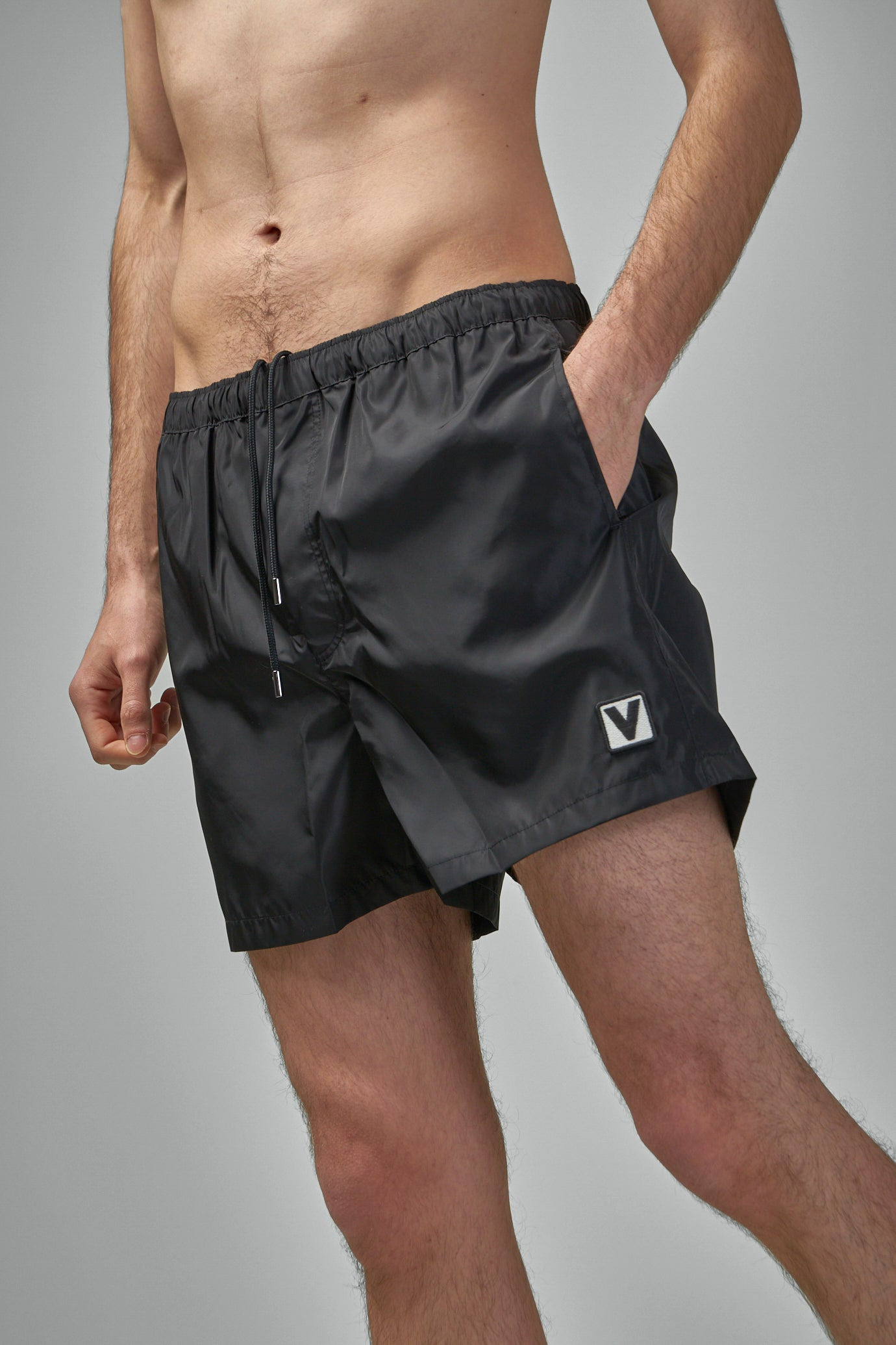 Nylon Swimsuit with Chez Valentino Patch - 4