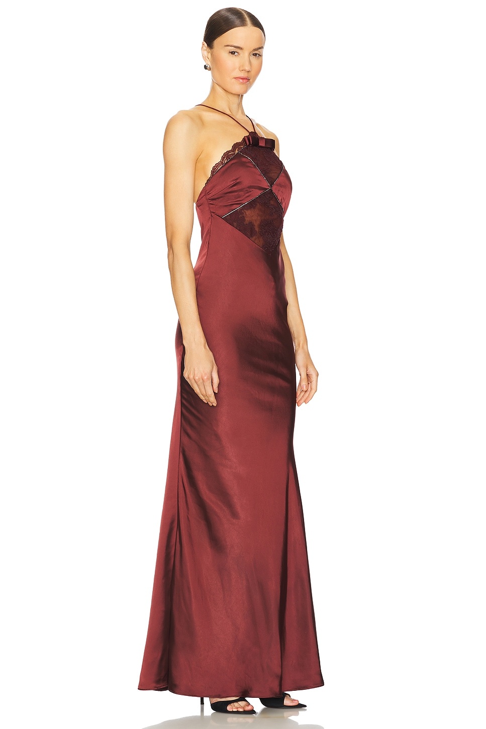 Satin Maxi Dress - 2