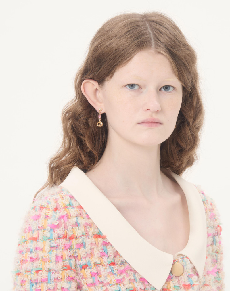 Valentino OVALETTE EARRINGS IN METAL, PEARL AND SWAROVSKI® CRYSTALS outlook