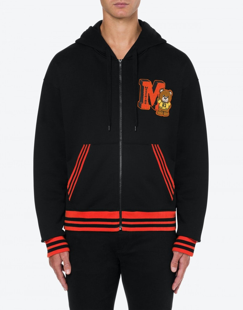 Moschino VARSITY TEDDY BEAR HOODIE outlook