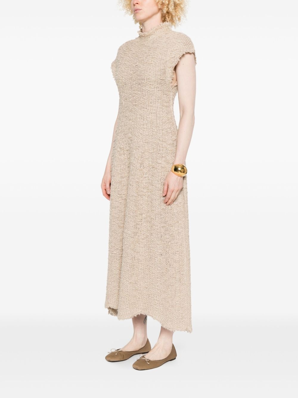 silk-blend dress - 3