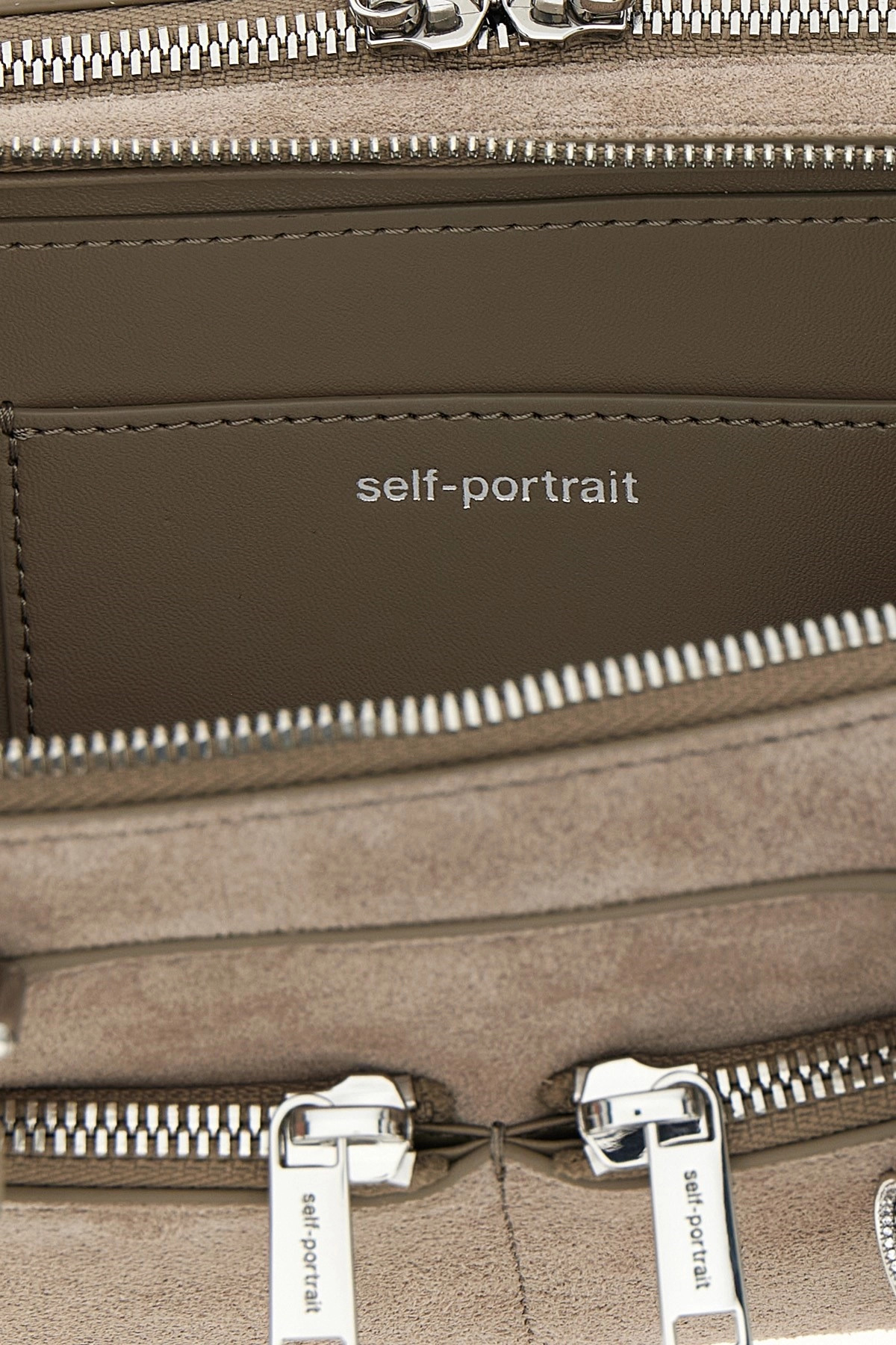 'Tan suede baguette with charm' shoulder bag - 5