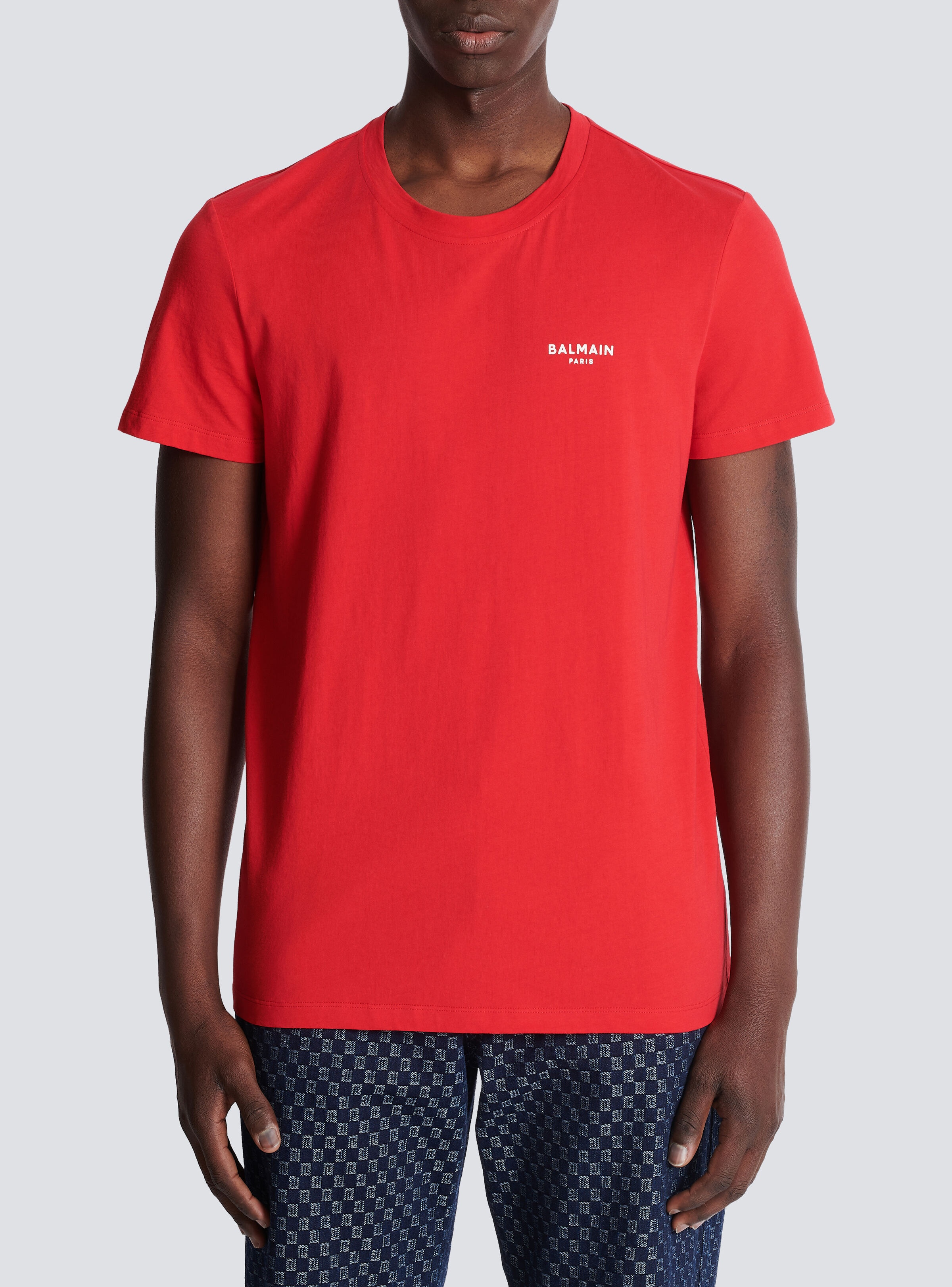 Flocked Balmain T-shirt - 5