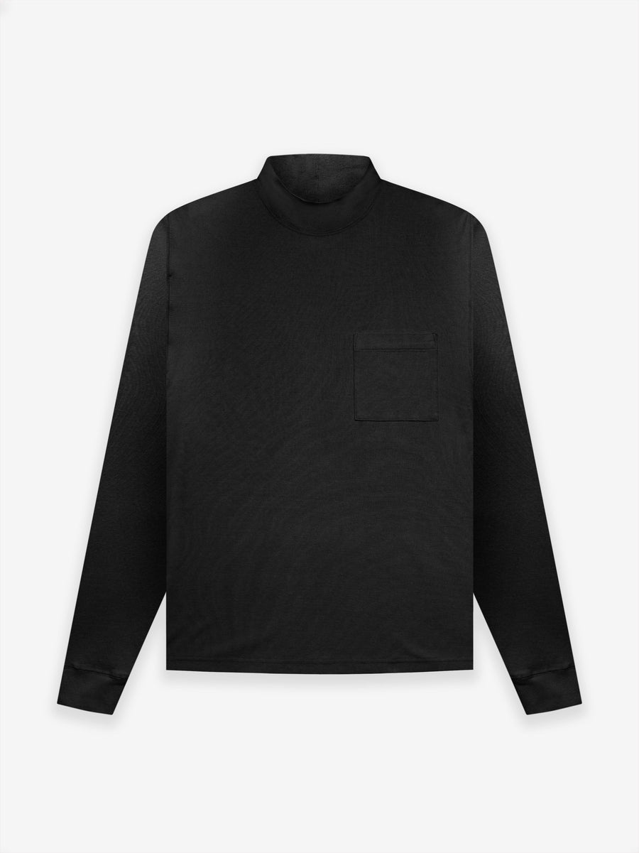 Pique Mock Neck - 1