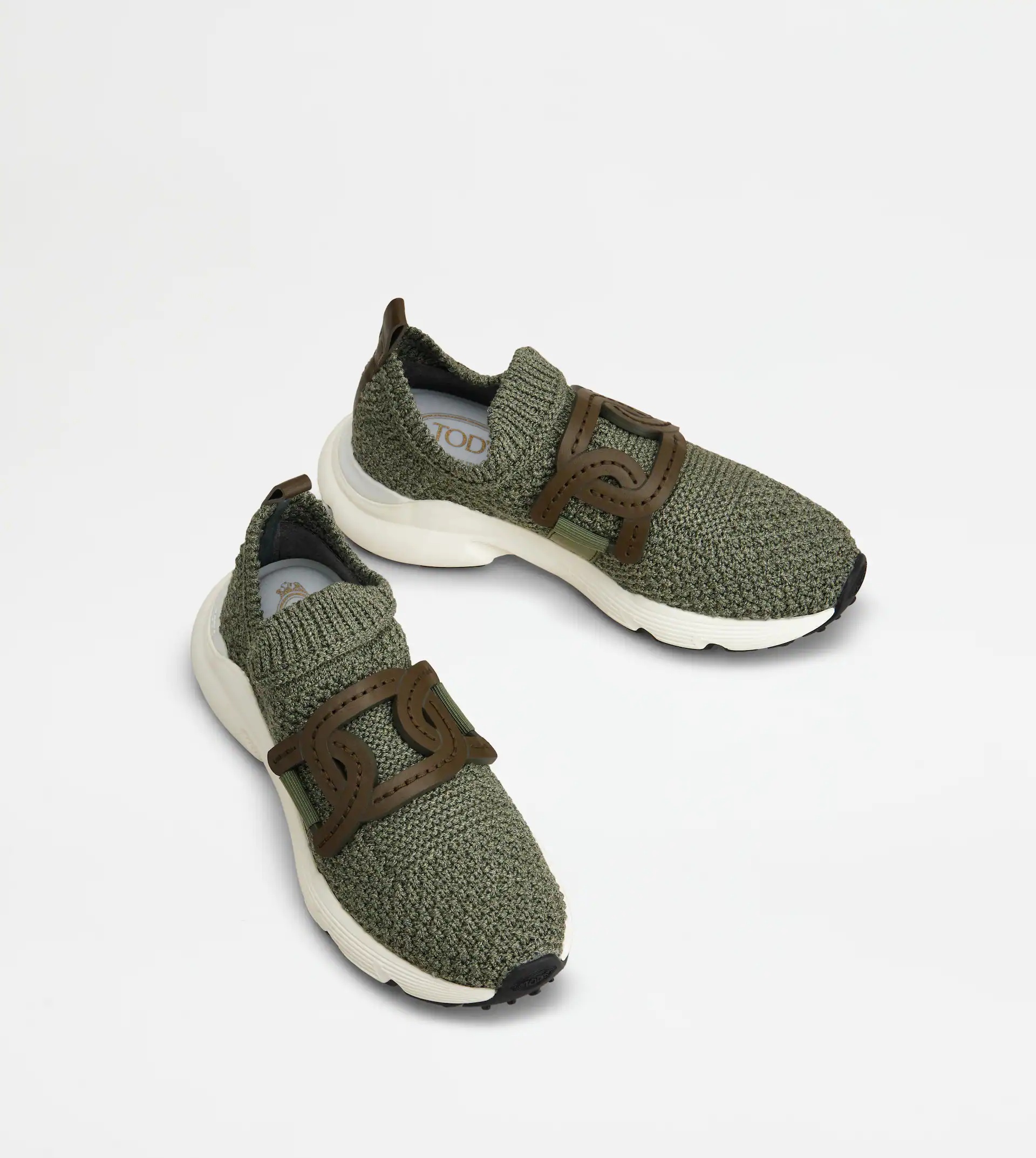 SLIP-ON SNEAKERS IN FABRIC - GREEN - 3