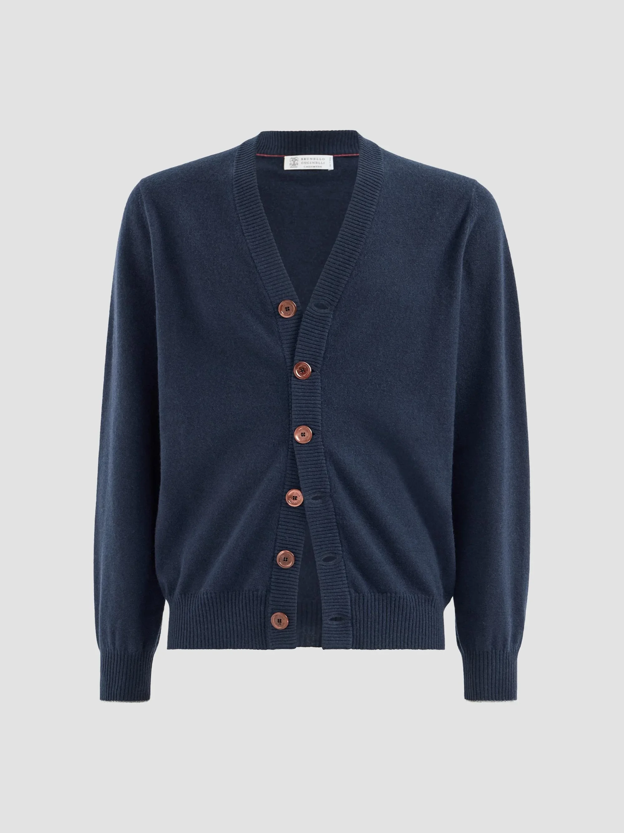 Men's Cashmere Cardigan - Navy Blue - 1