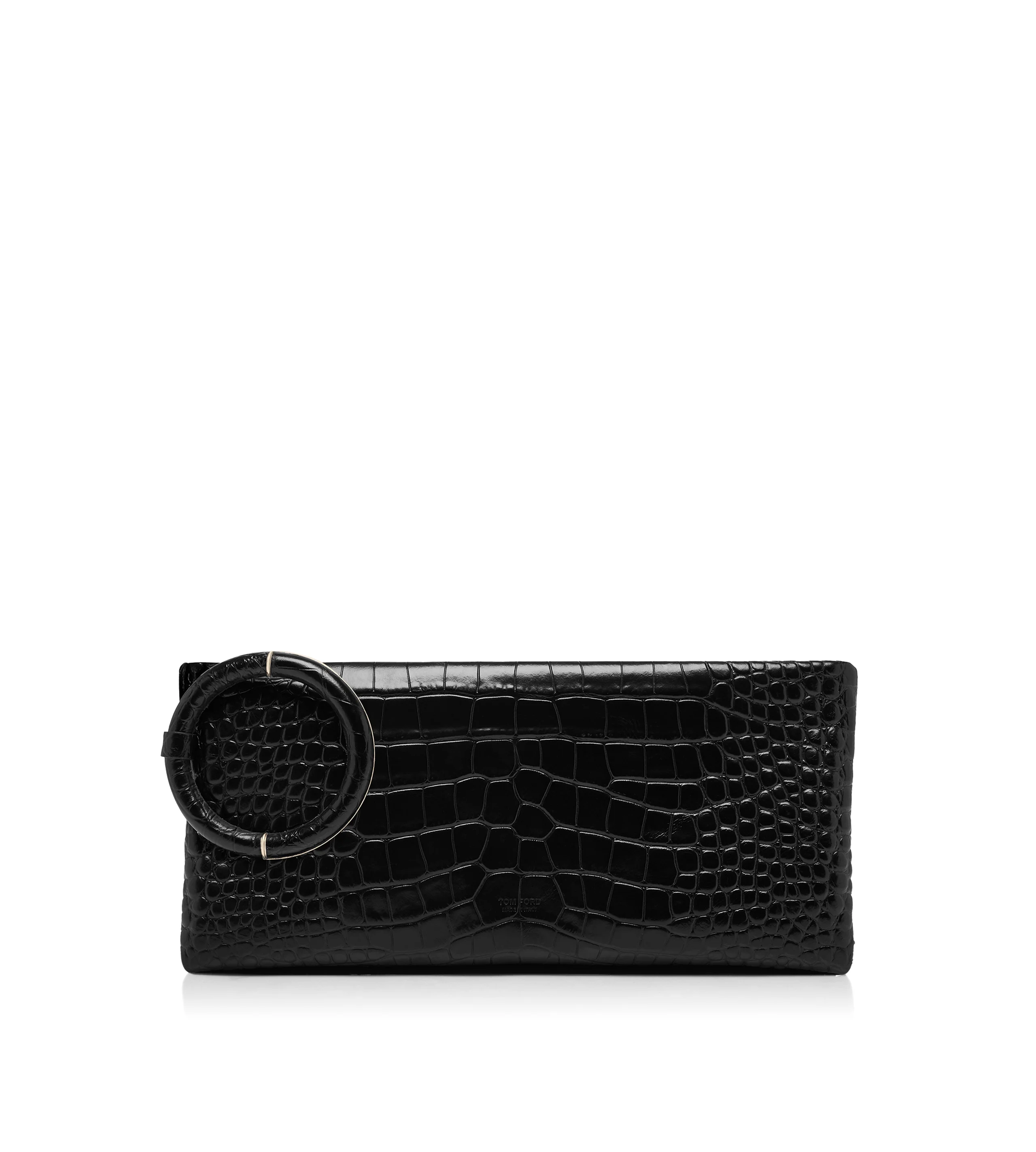 SOFT PRINTED CROCODILE LEATHER AURA CLUTCH - 1