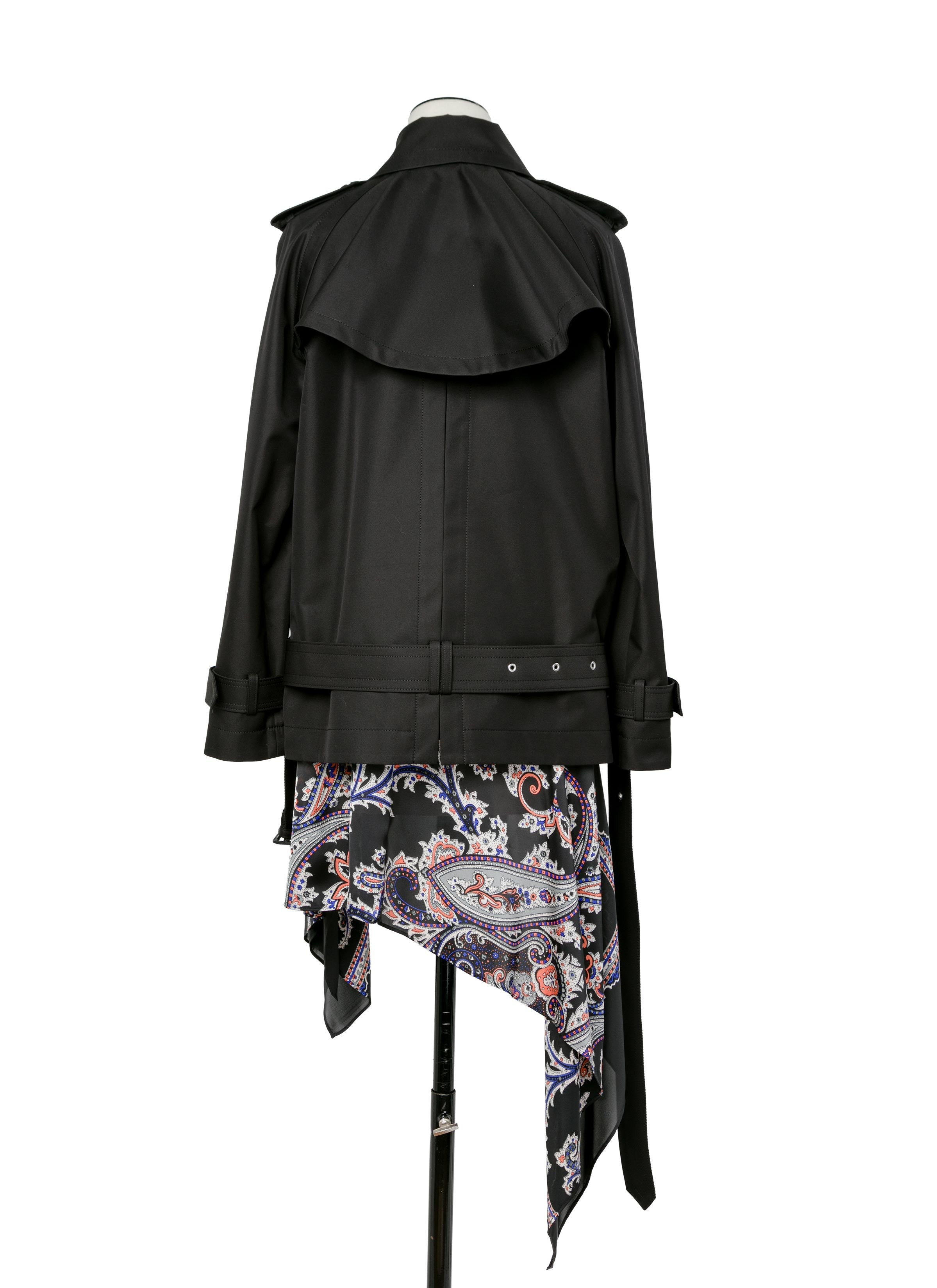 Cotton Gabardine x Paisley Print Jacket - 4