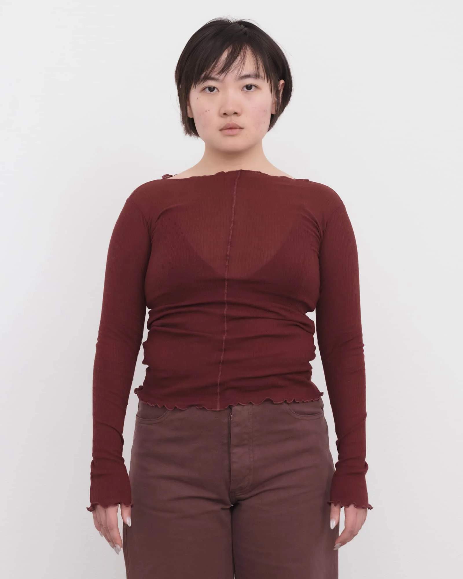 Pama Long Sleeve Tee - Organic Cotton Rib - 1
